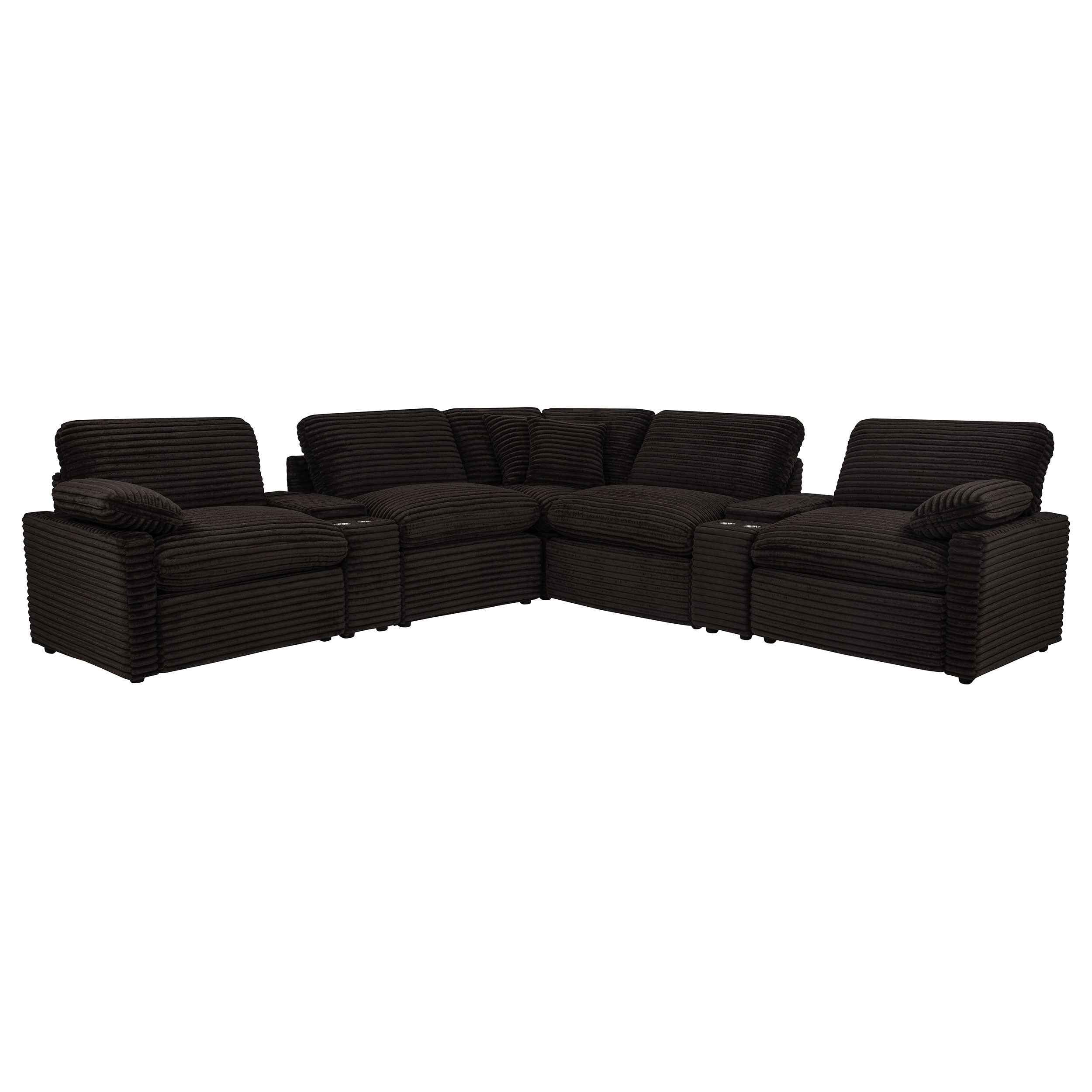Collins Chocolate Brown 7-piece Modular Power Reclining Sectional