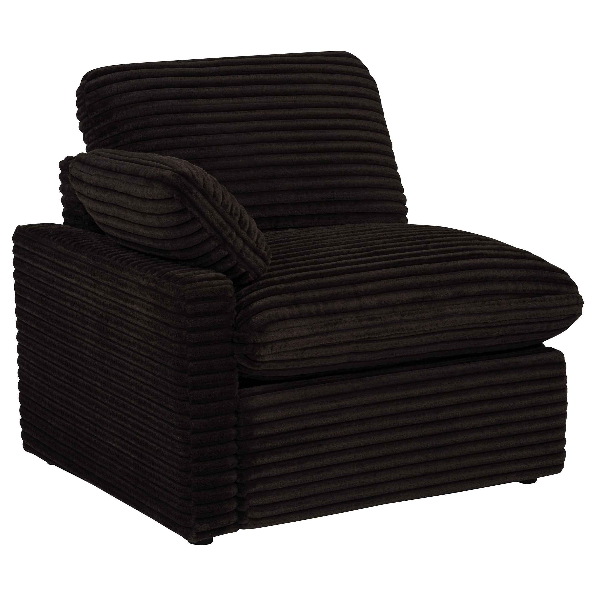 Collins Chocolate Brown Modular Power Loveseat - Image 3
