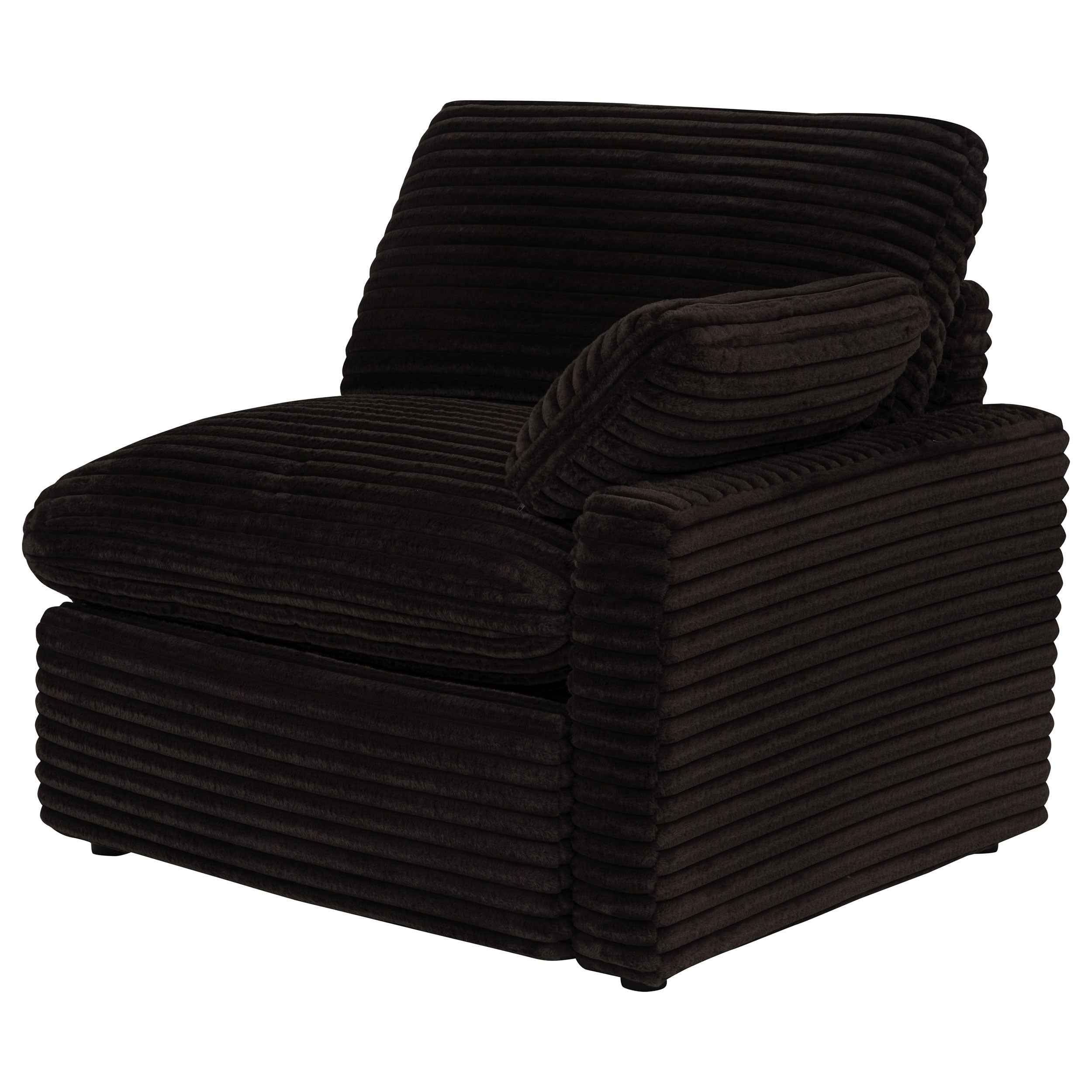 Collins Chocolate Brown Modular Power Loveseat - Image 6