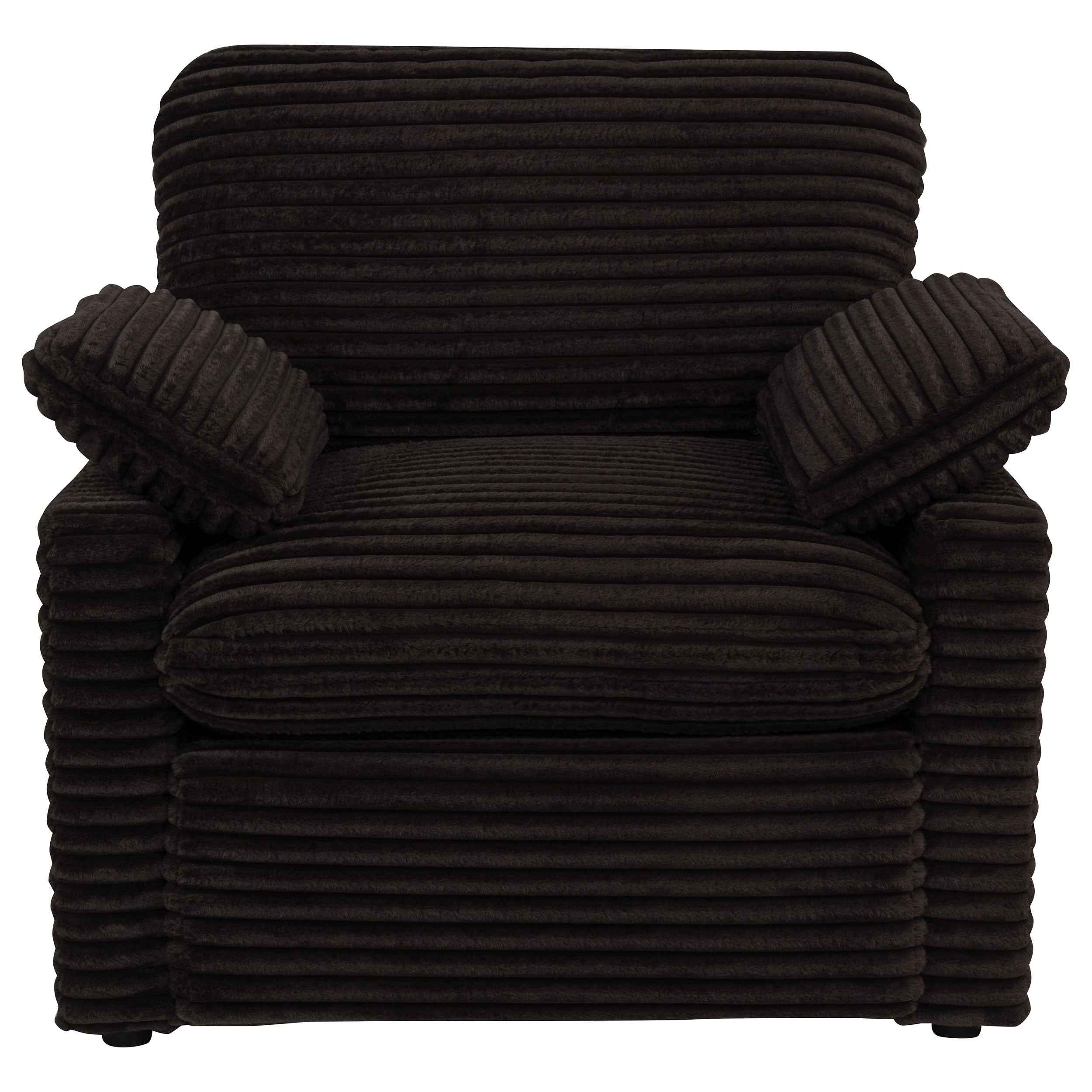 Collins Chocolate Brown Upholstered Power Recliner Chair - Image 4