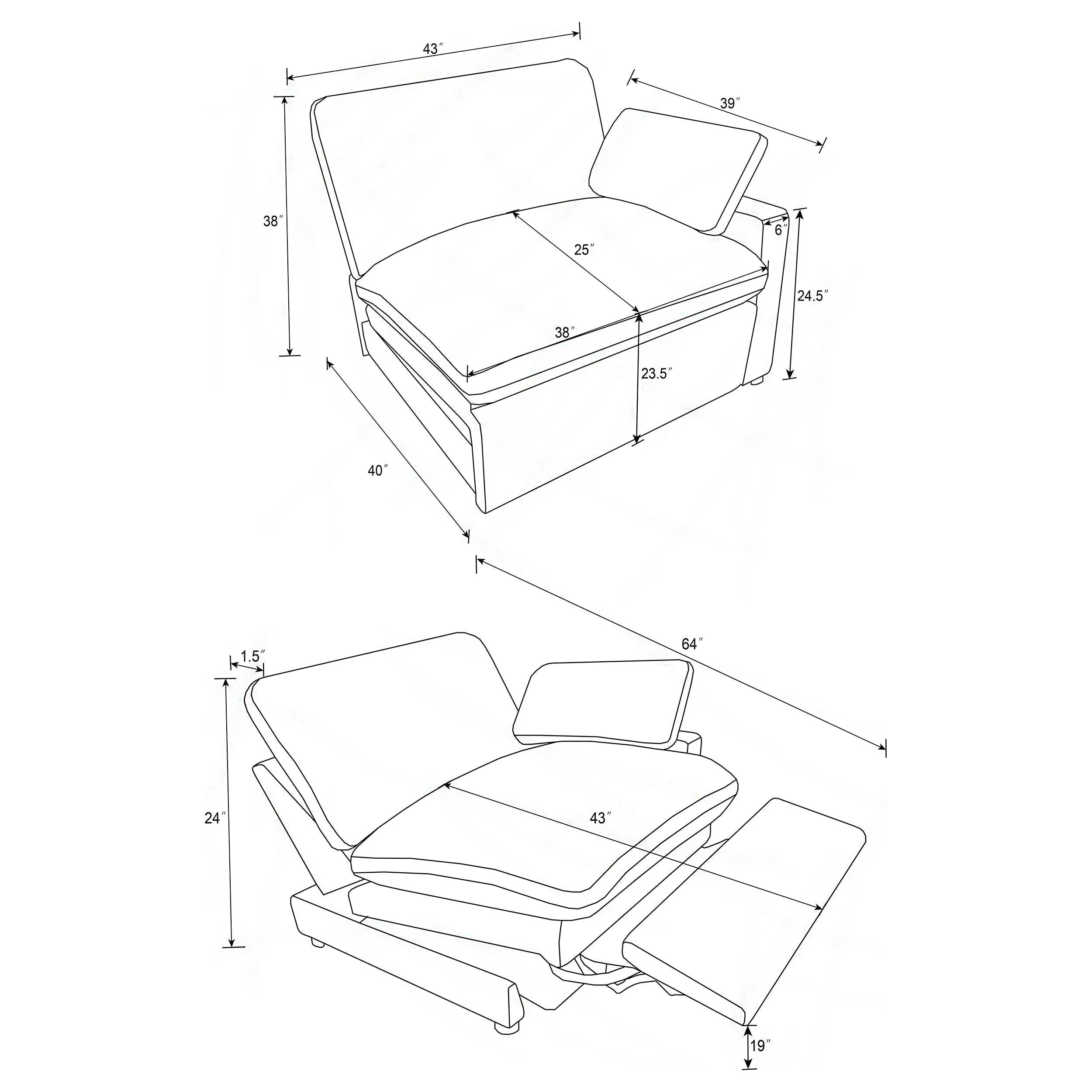 Collins Dark Gray Modular Power Reclining Loveseat - Image 12