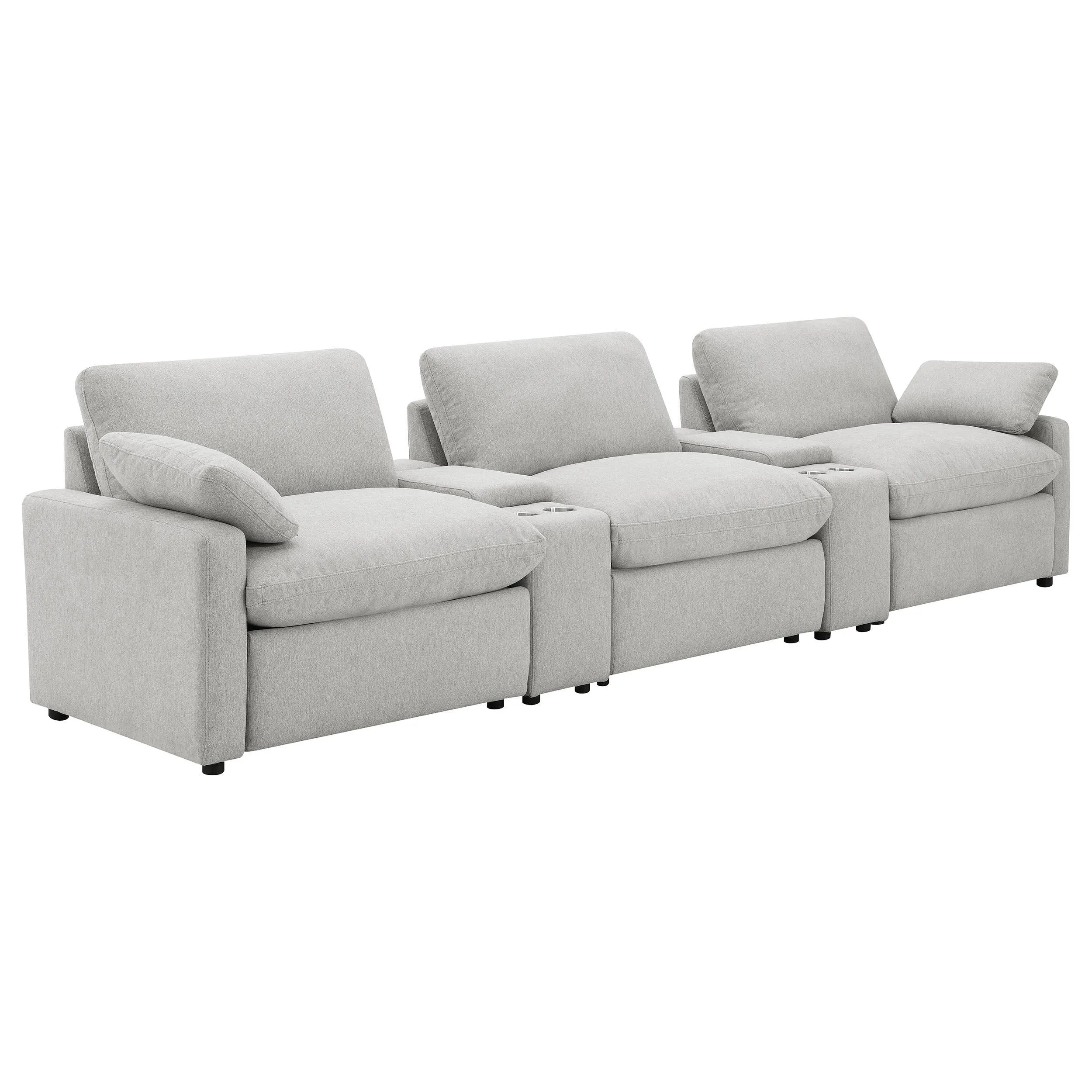 Collins Gray 5-Piece Power Reclining Home Theater Seating - Image 2