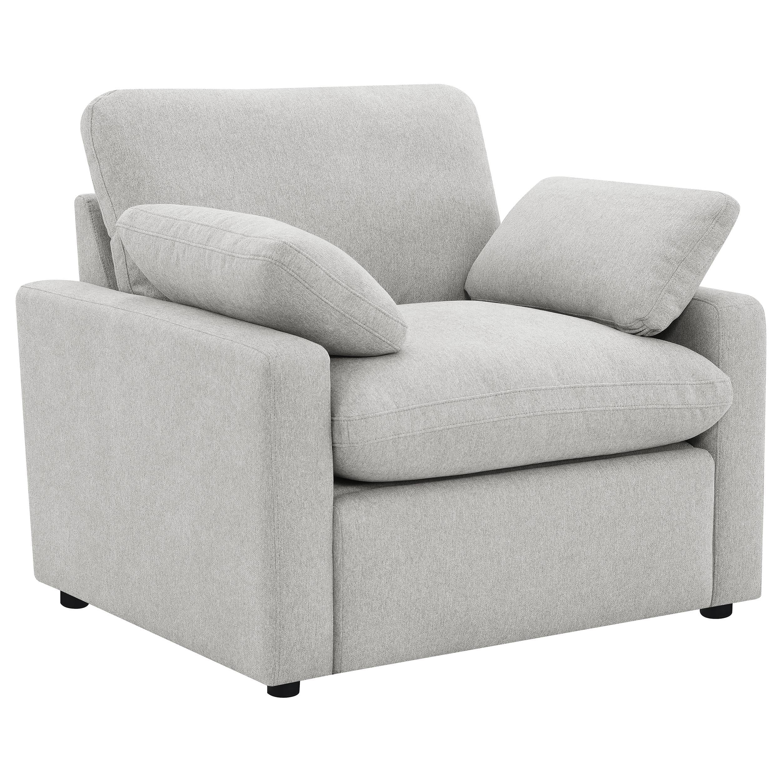 Collins Grey Upholstered Power Recliner Chair - Image 3