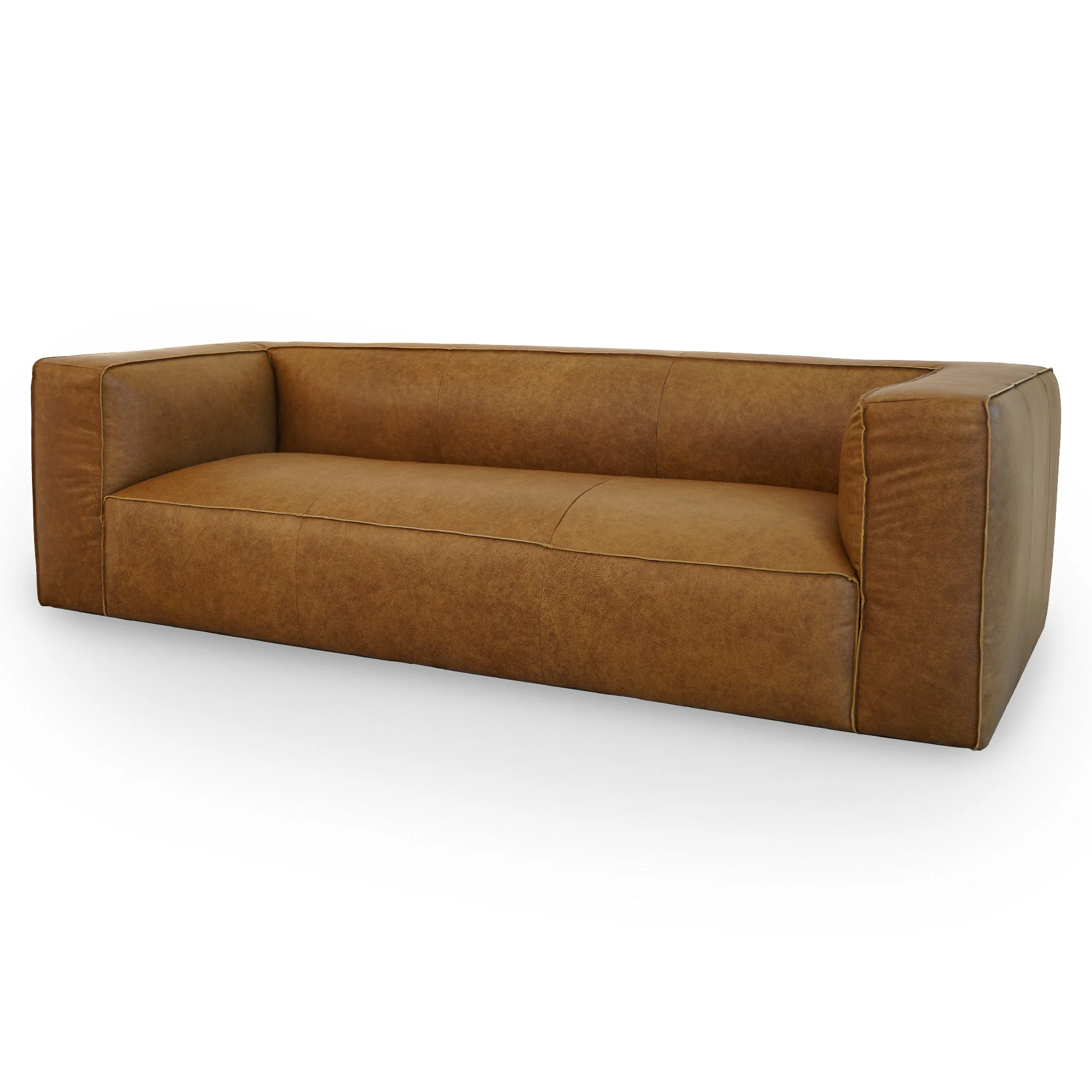 Colton Tan Leather Sofa - Image 3