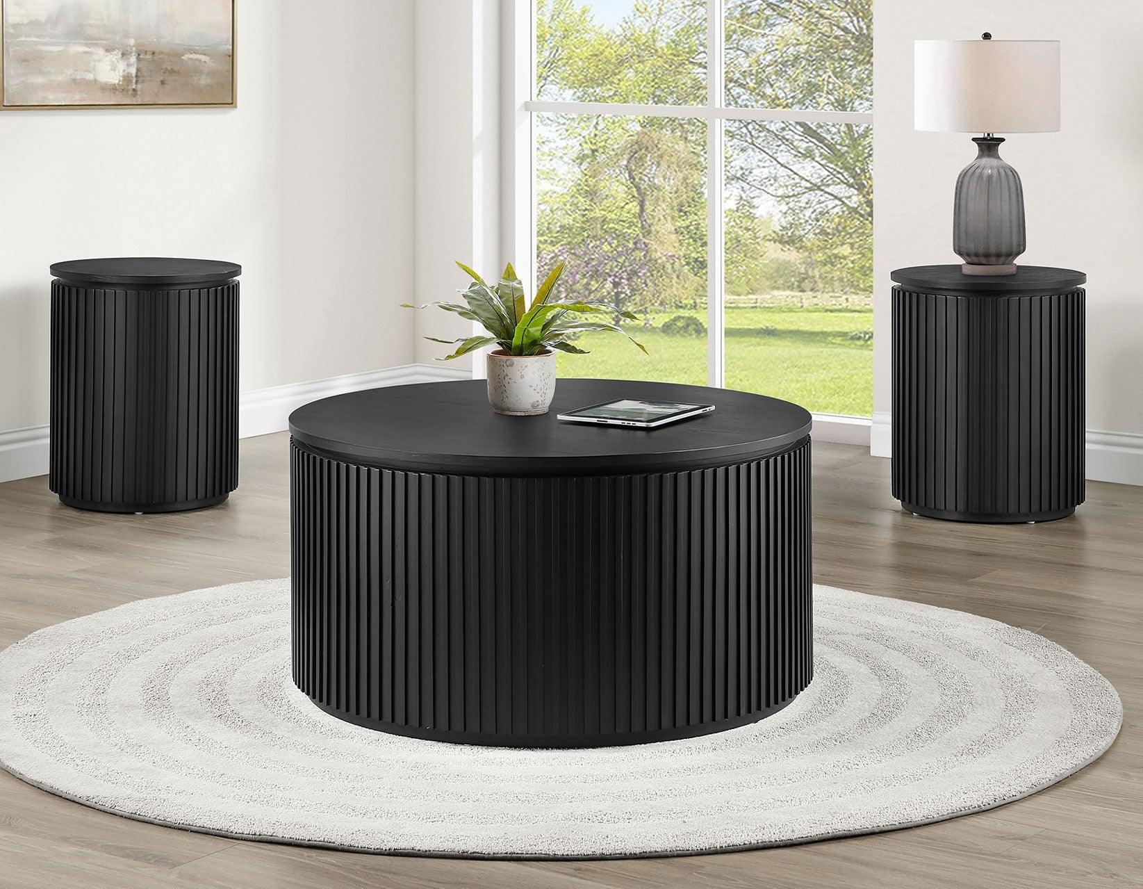 Colvin 3-Piece Table Set, Black Finish - Image 12