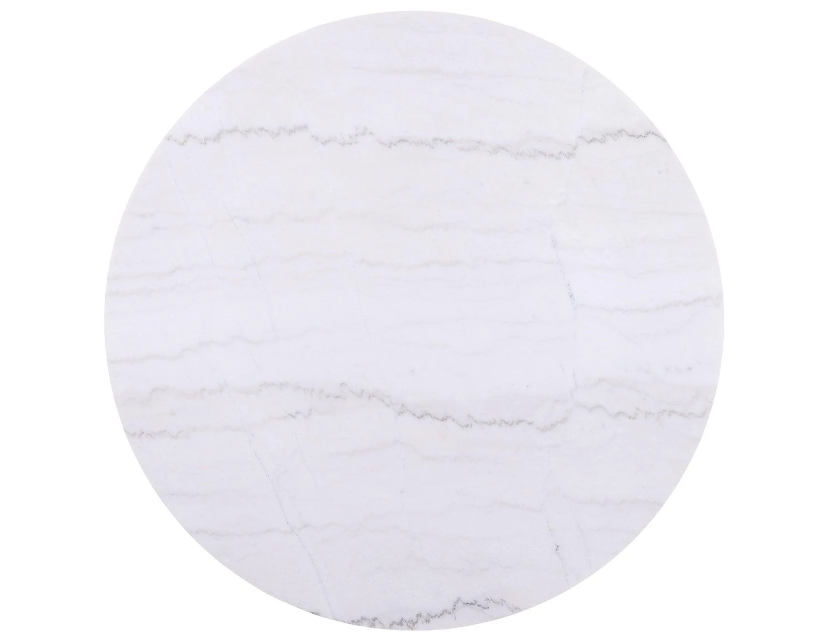 Colvin Toffee Finish 36″ Round Castered White Marble Top Coffee Table - Image 6