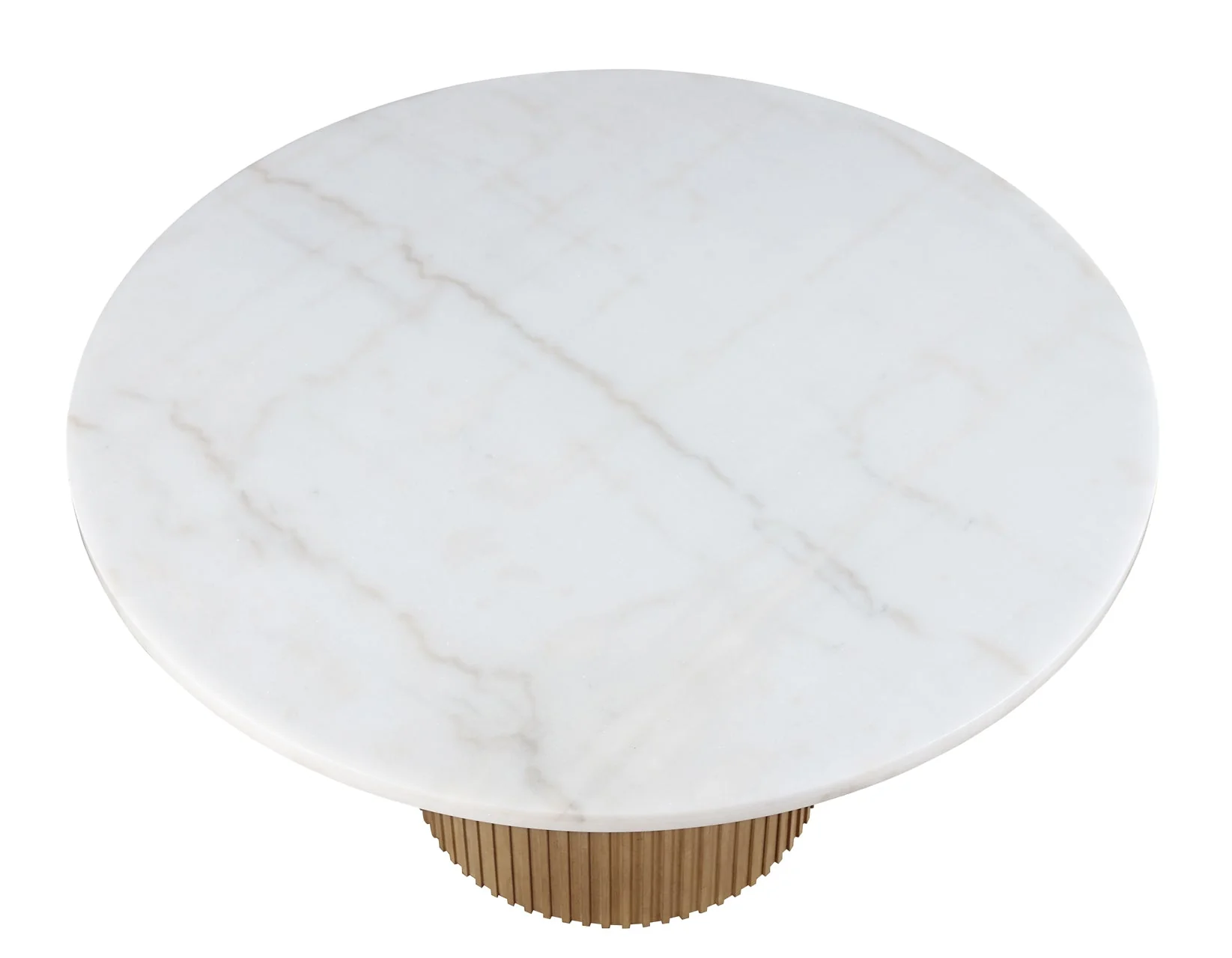 Colvin Toffee/White Round Marble Top Dining Room Set - Image 6