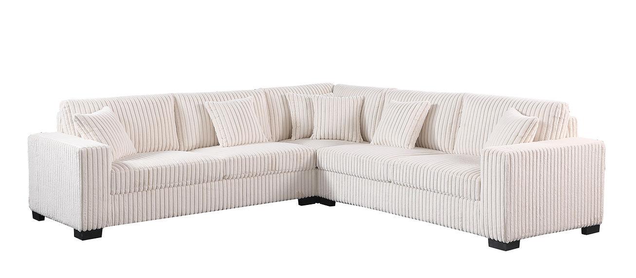 Comfy II Cream 2-Piece Right Arm Facing (RAF) Sectional - Image 3