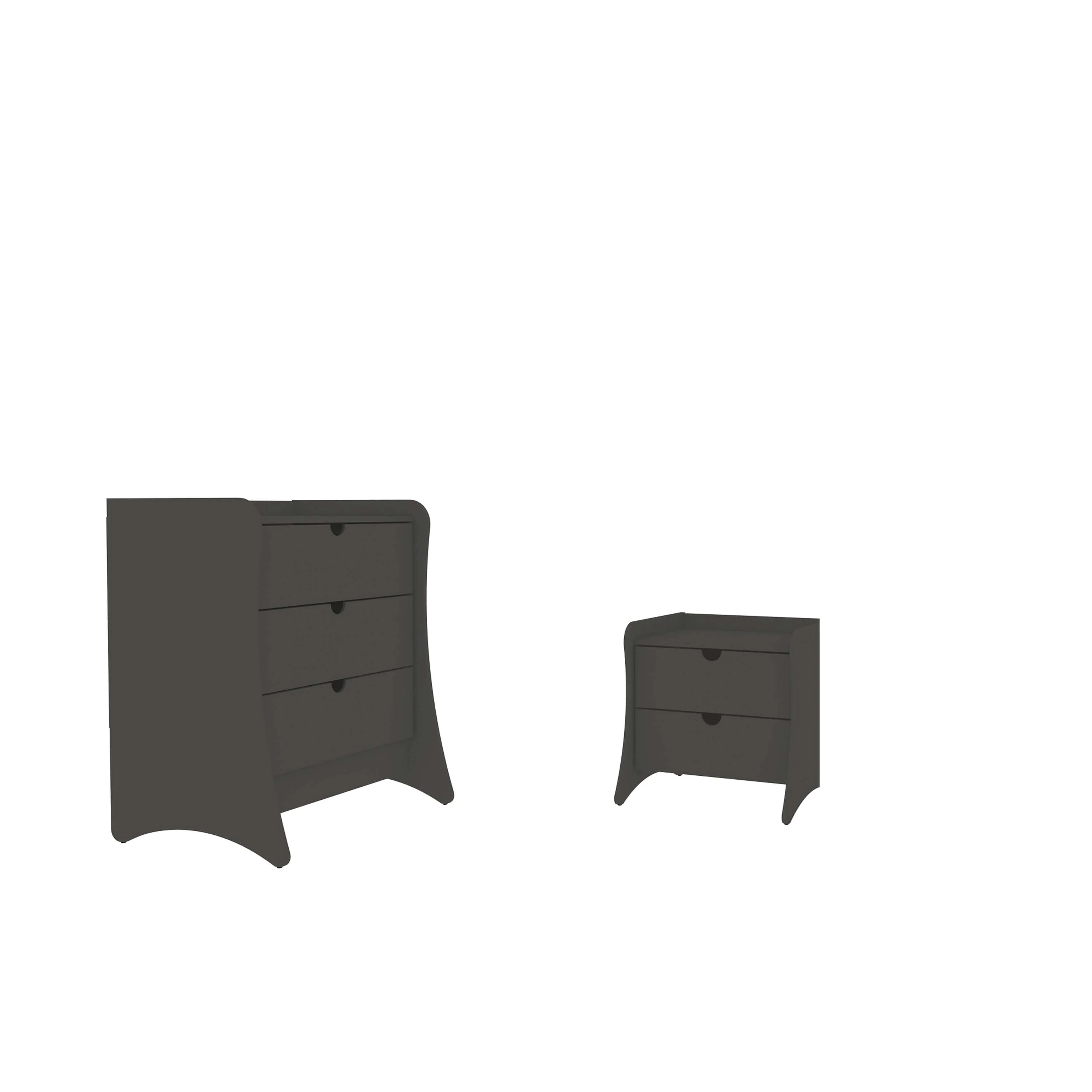 Coney 2-Piece Dresser and Nightstand in Grey - Image 7