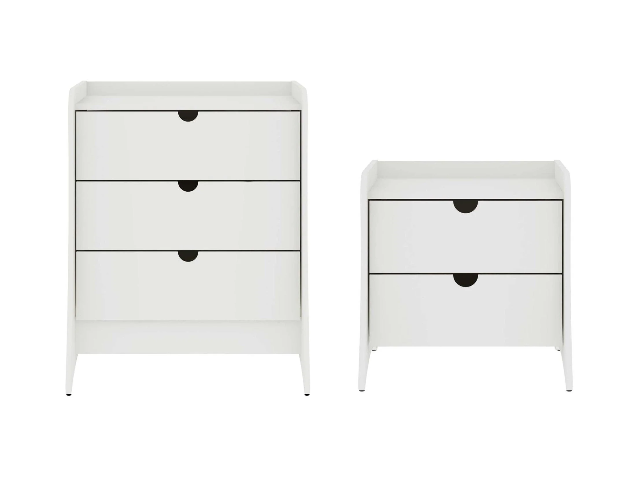 Coney 2-Piece Dresser and Nightstand in White