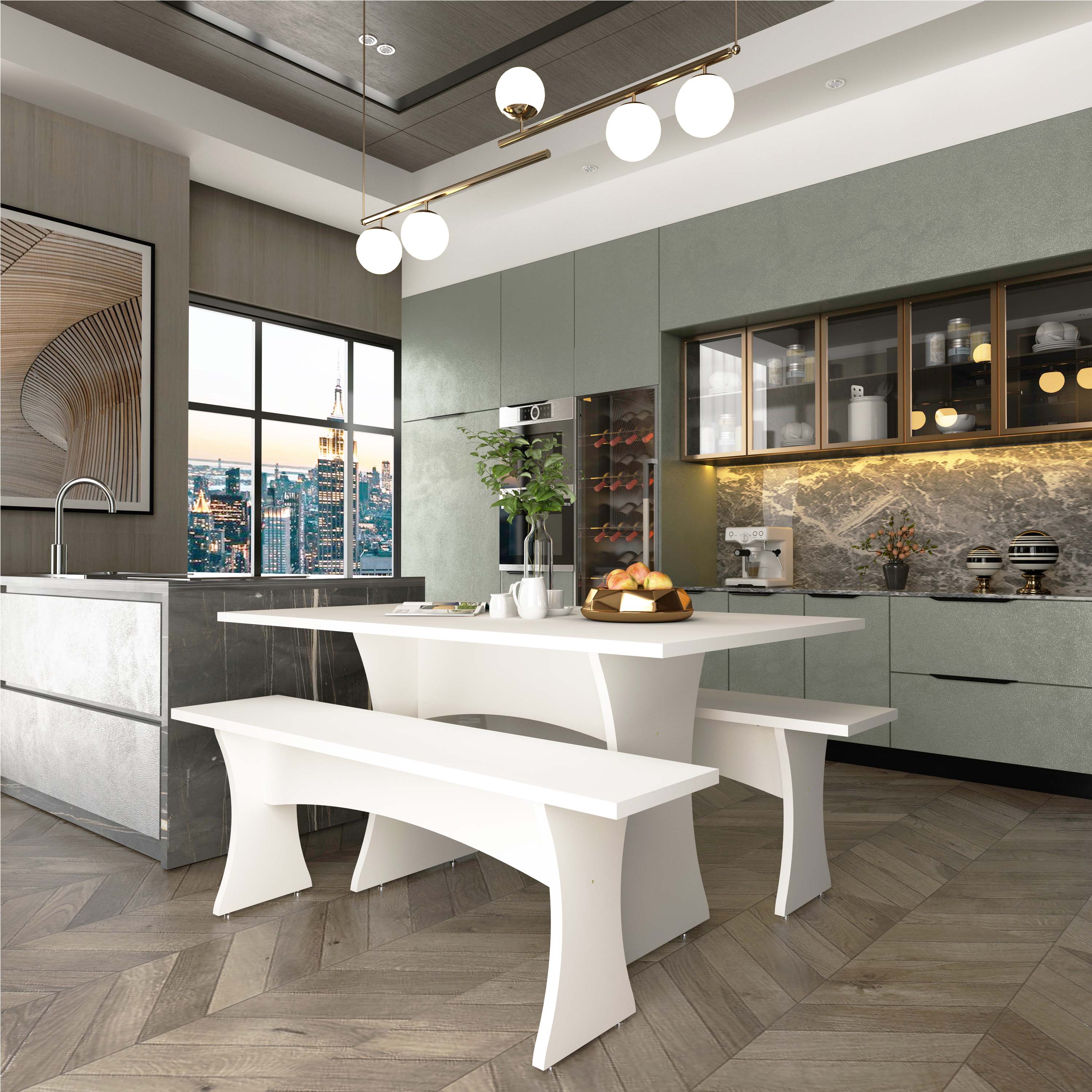 Coney Dining in White (set of 3) - Image 2