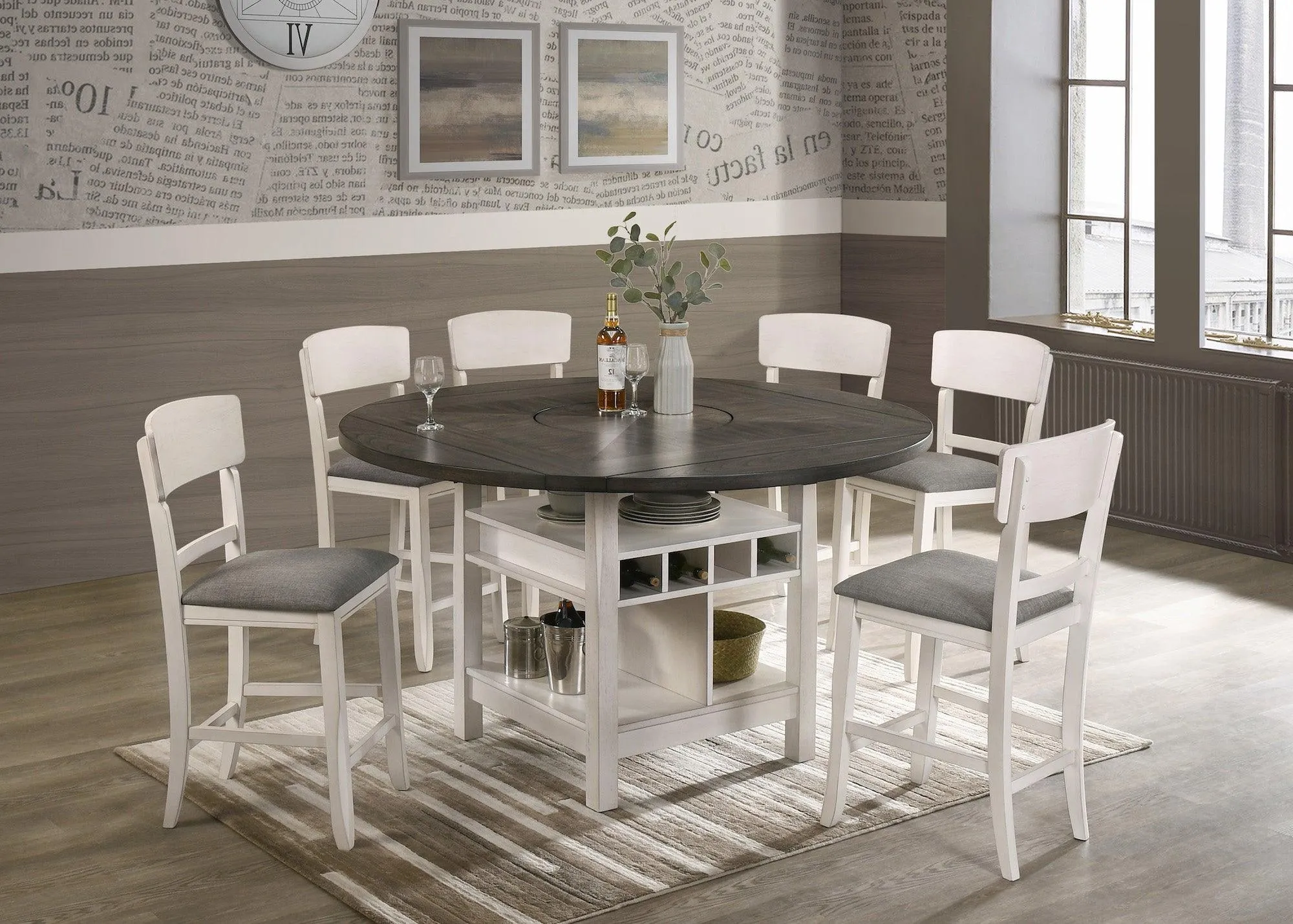 Conner Chalk and Gray Counter Height Table - Image 3