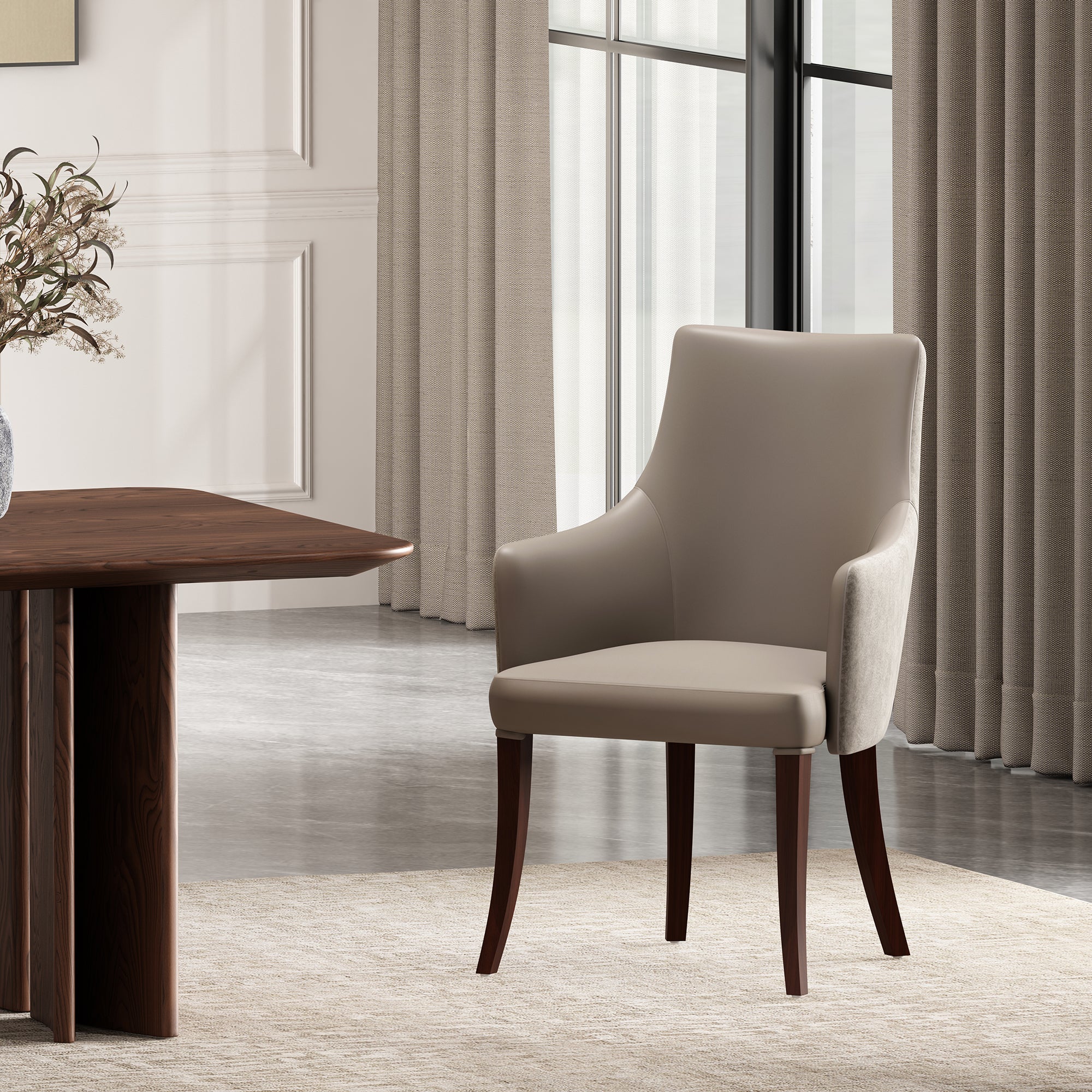 Connie Dining Armchair in Taupe - Image 2