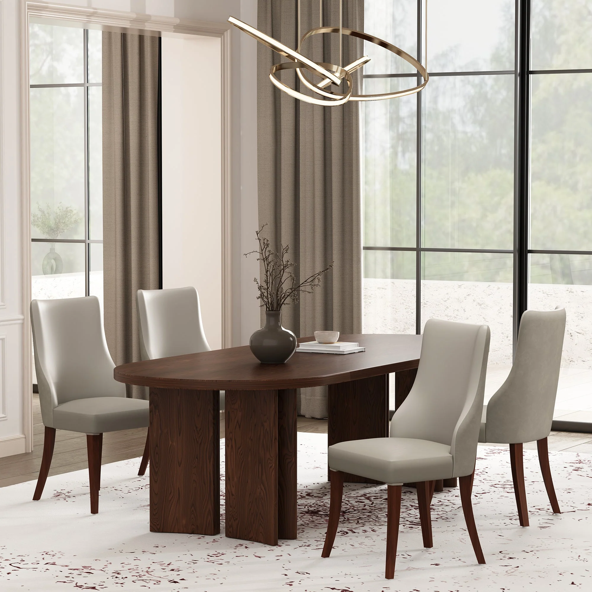 Connie Dining Chair in Light Grey (set of 4) - Image 2