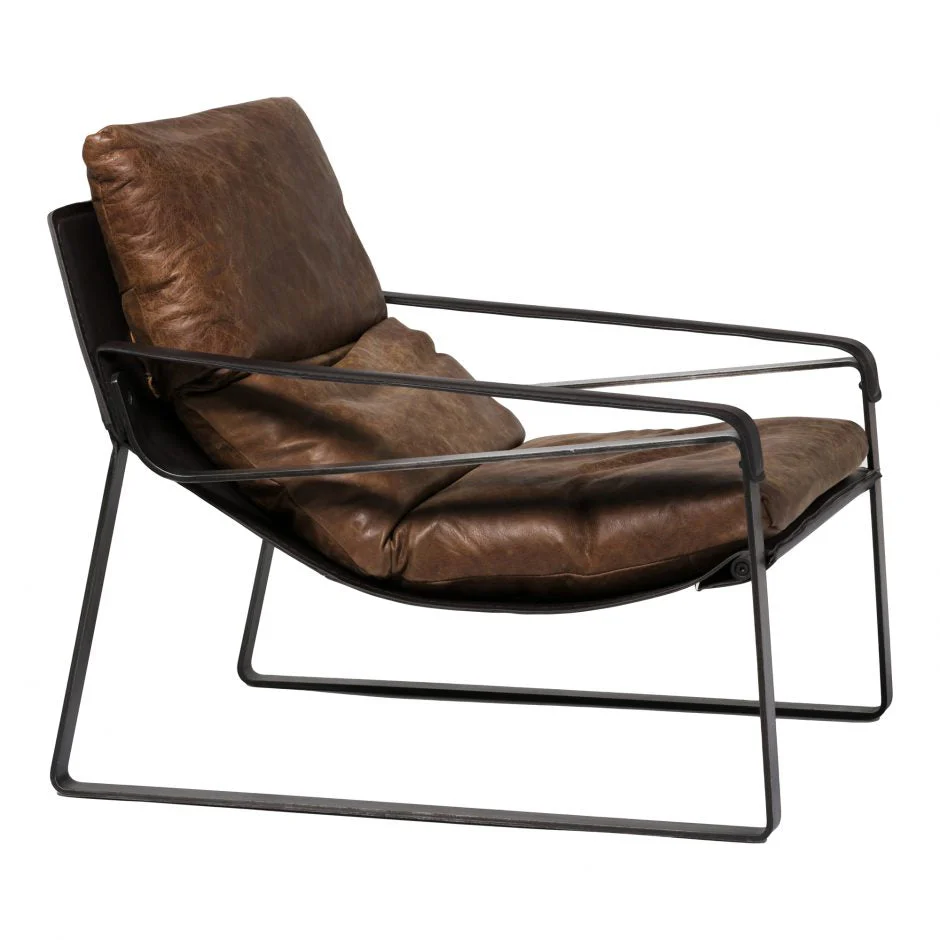Connor Club Chair Open Road Brown Leather - Image 4