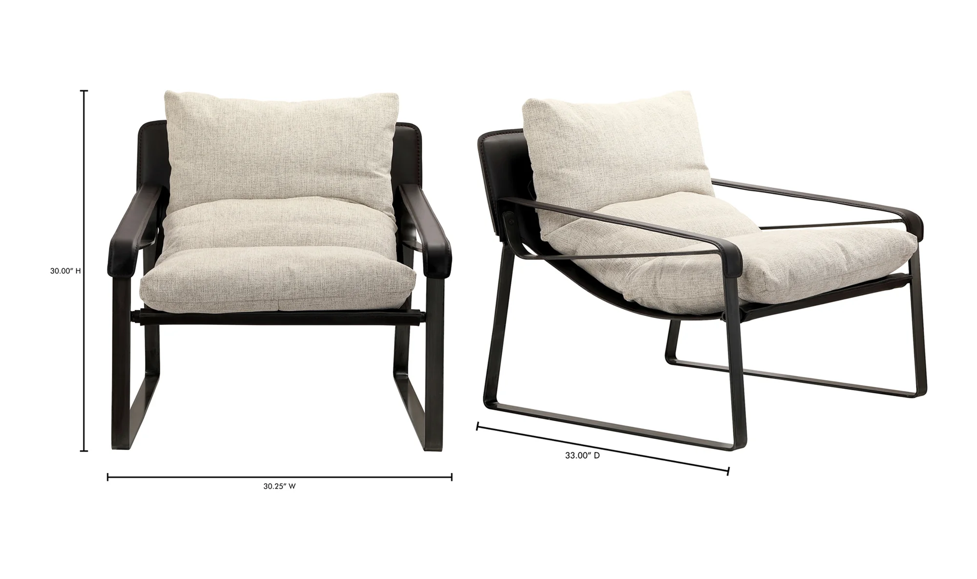 Connor Club Chair - White - Image 3