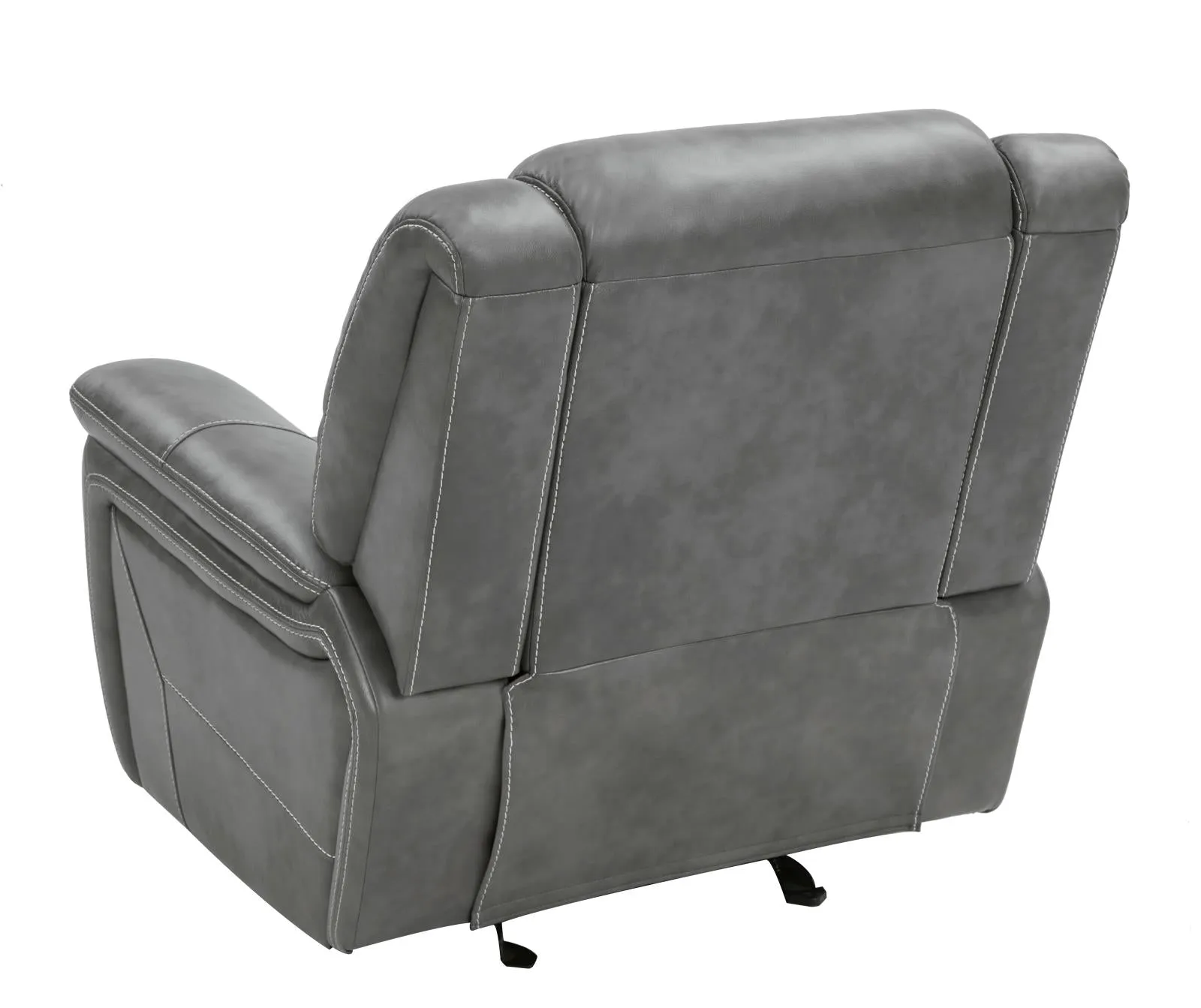 Conrad Gray Upholstered Padded Arm Reclining Living Room Set - Image 19