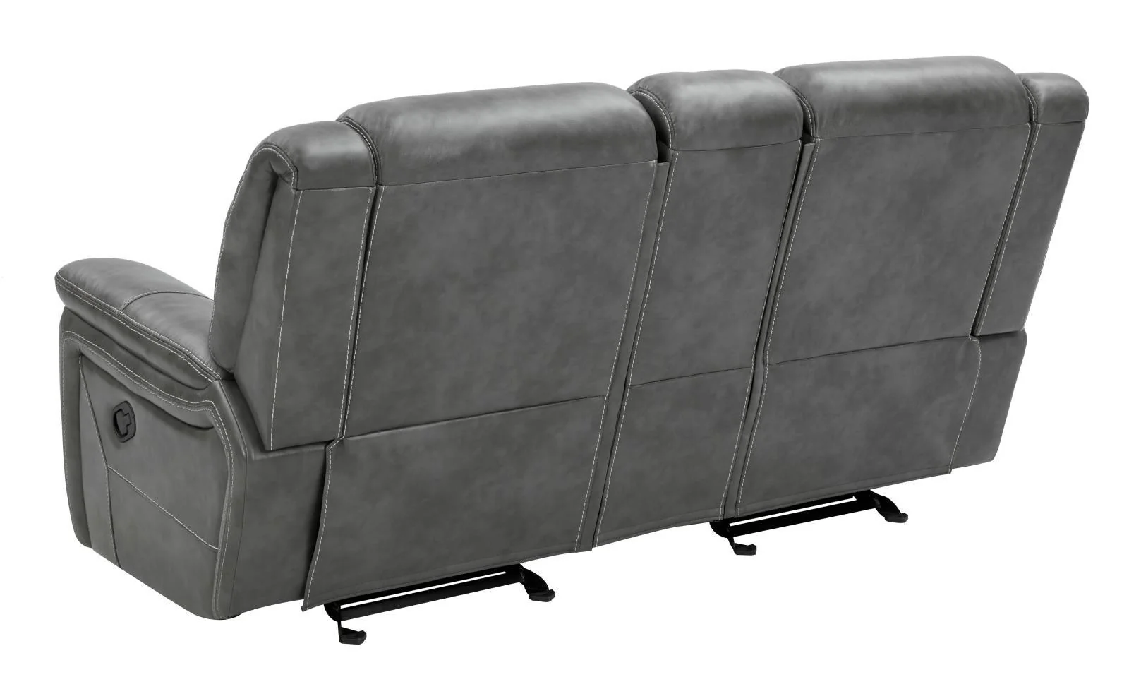Conrad Grey 2-piece Upholstered Padded Arm Motion Sofa Set - Image 13