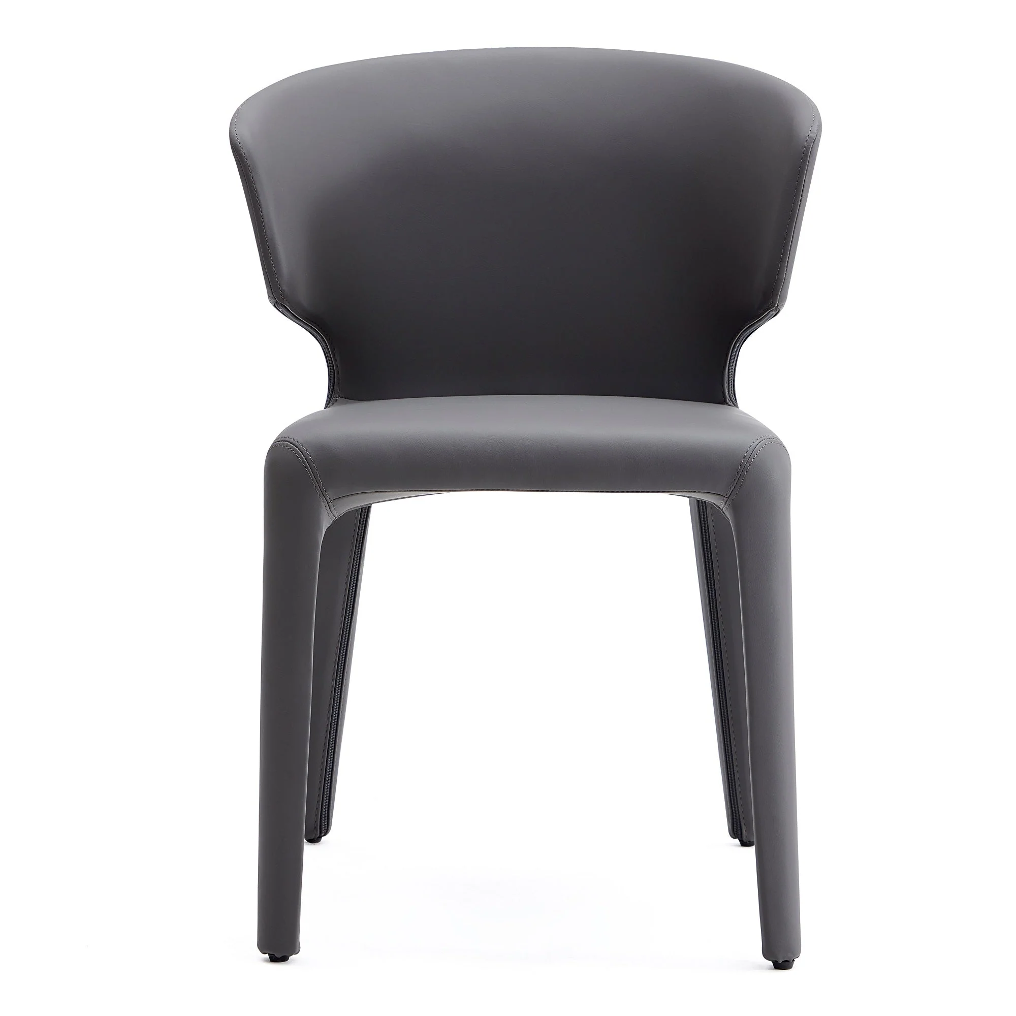Conrad Leather Dining Chair in Grey (set of 2) - Image 5