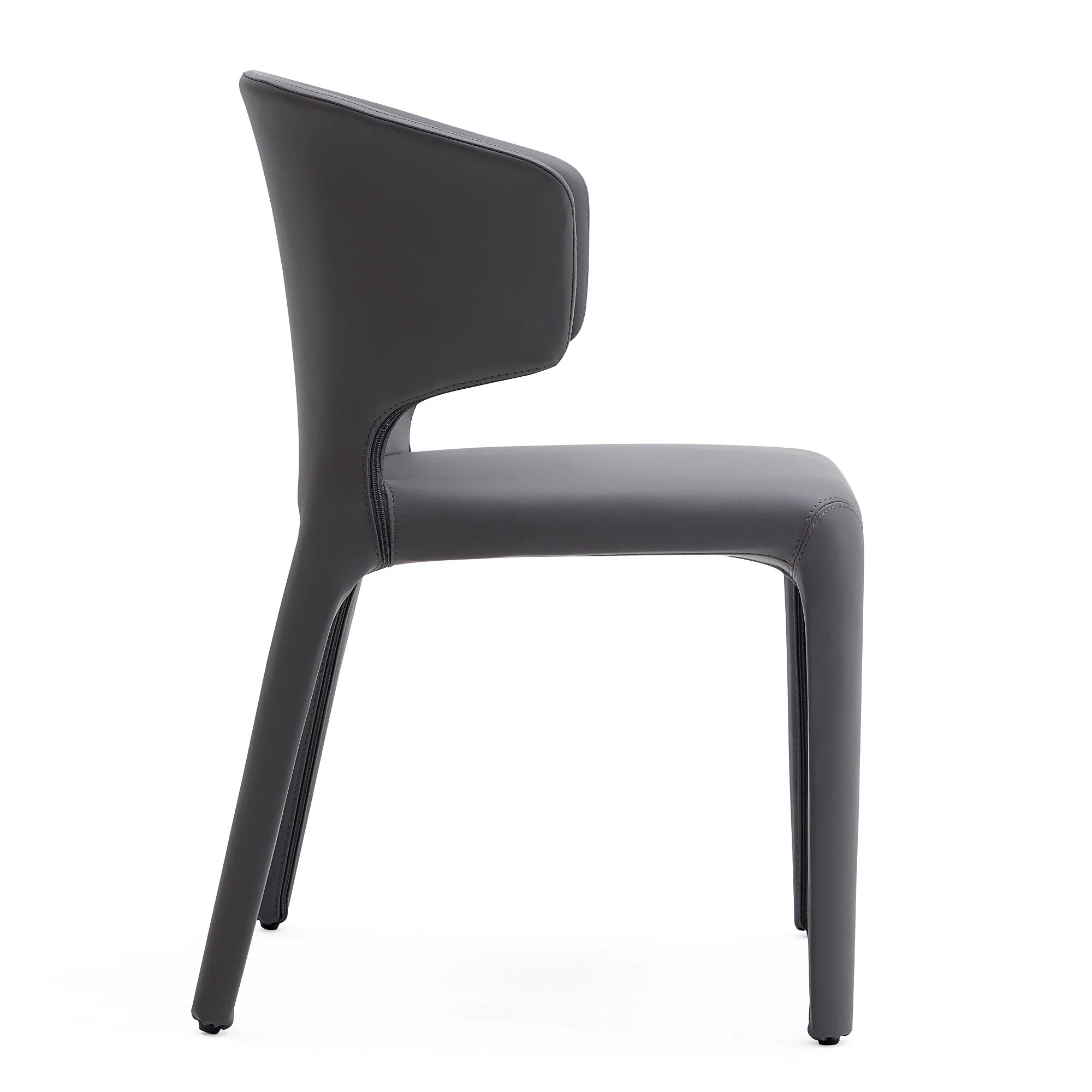 Conrad Leather Dining Chair in Grey (set of 2) - Image 6