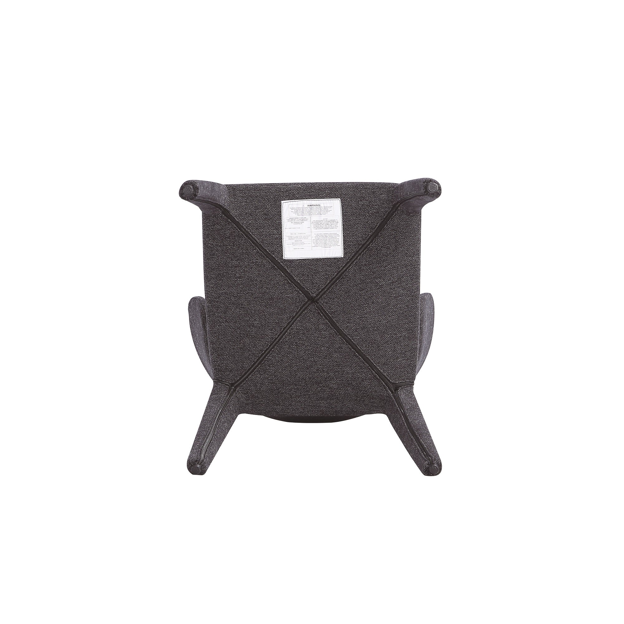 Conrad Woven Tweed Dining Chair in Black (set of 4) - Image 10