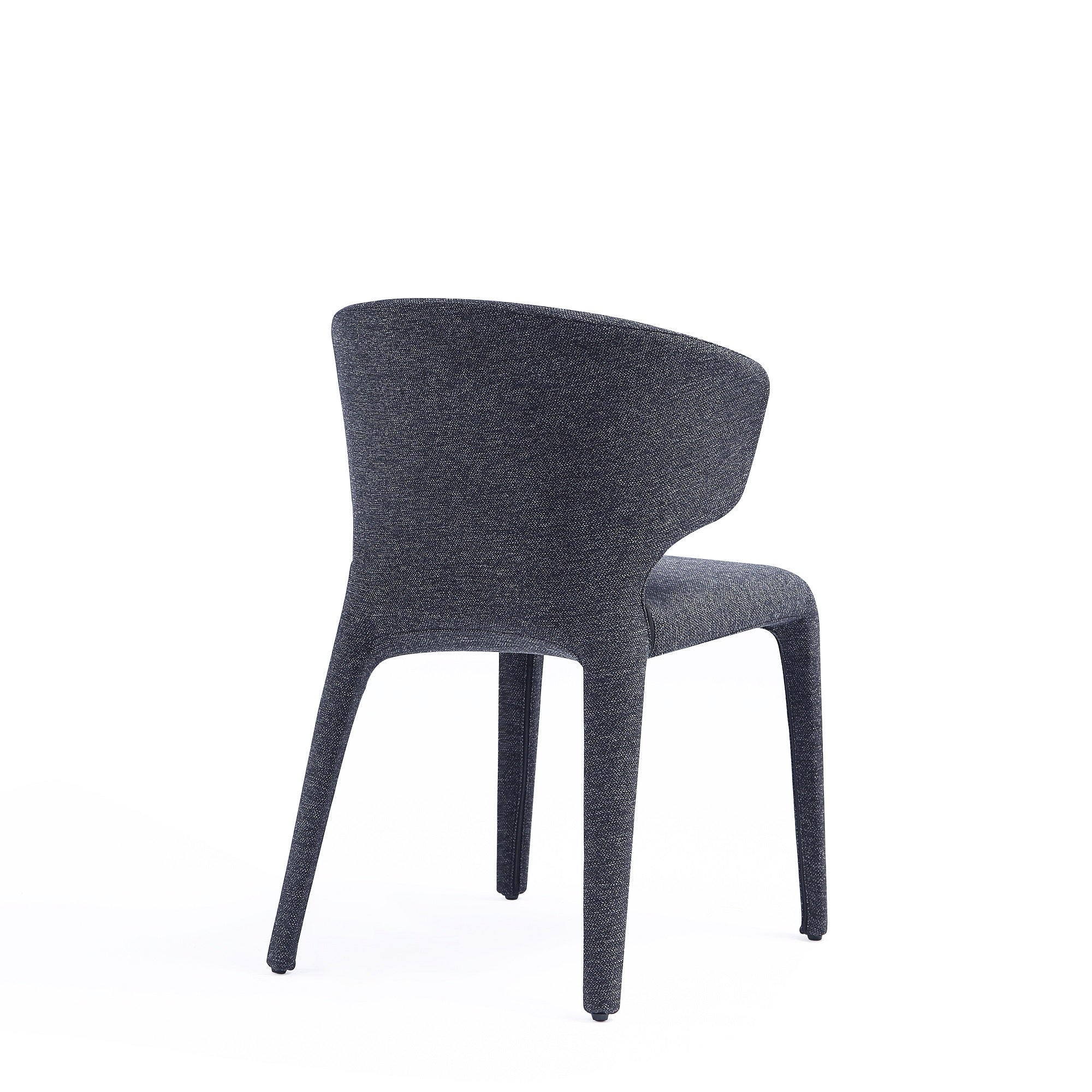 Conrad Woven Tweed Dining Chair in Black (set of 4) - Image 7