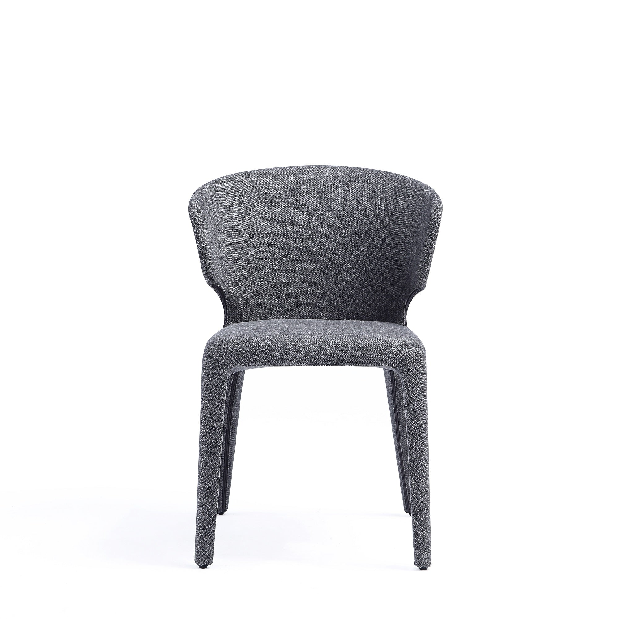 Conrad Woven Tweed Dining Chair in Grey (set of 2) - Image 4