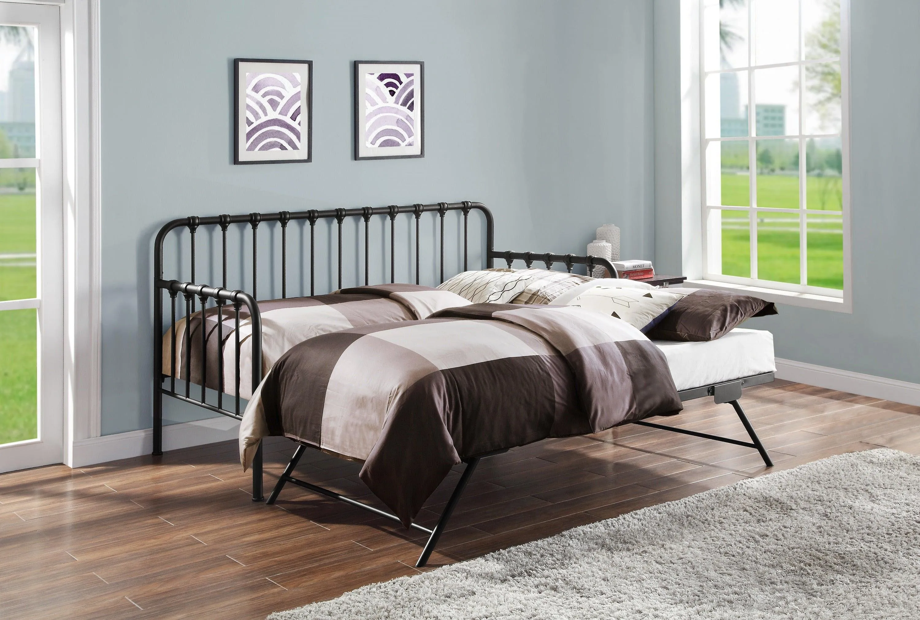 Constance Black Daybed With Lift-Up Trundle - Image 3