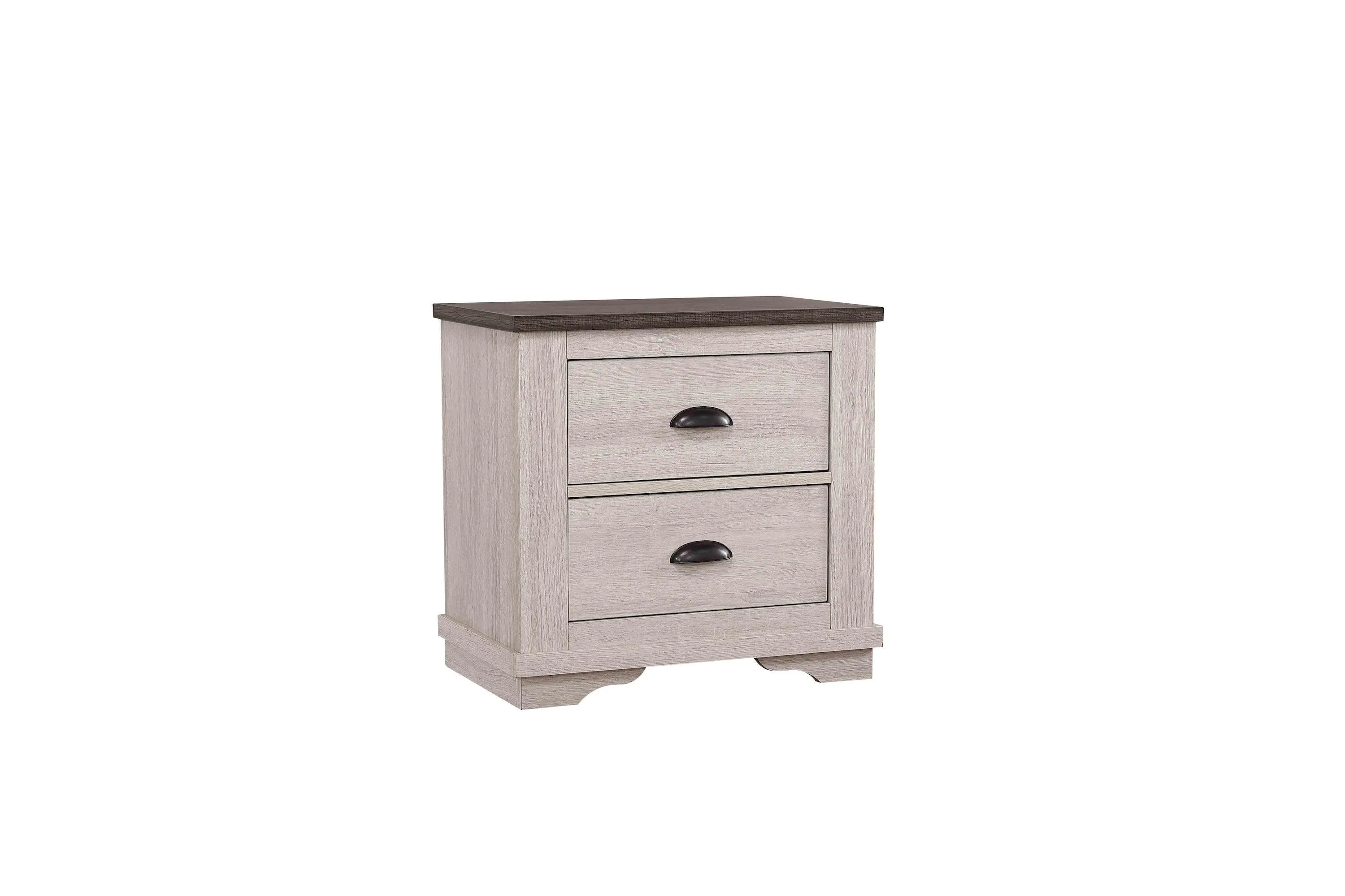 Coralee Chalk and Gray Nightstand