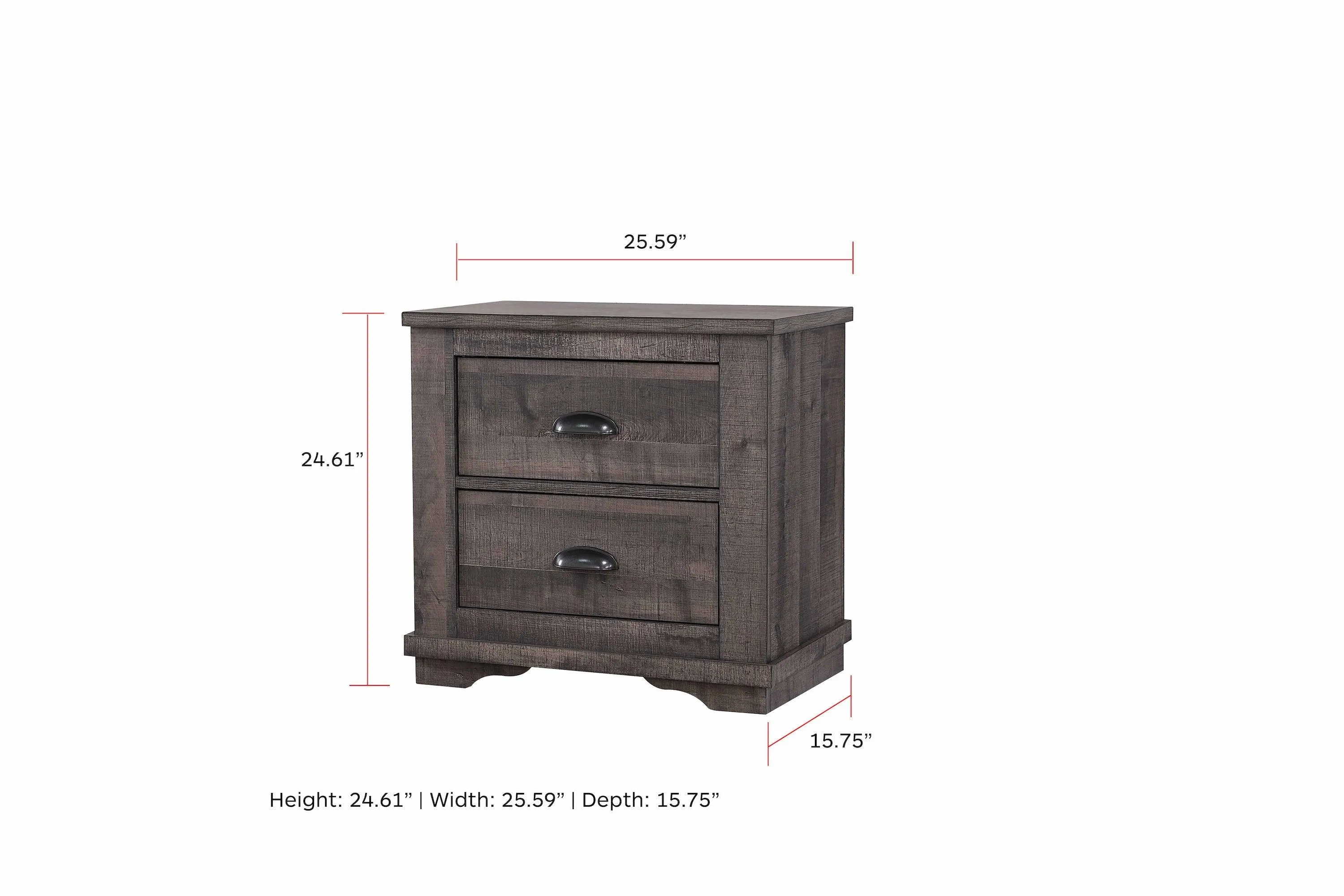 Coralee Gray Nightstand - Image 5