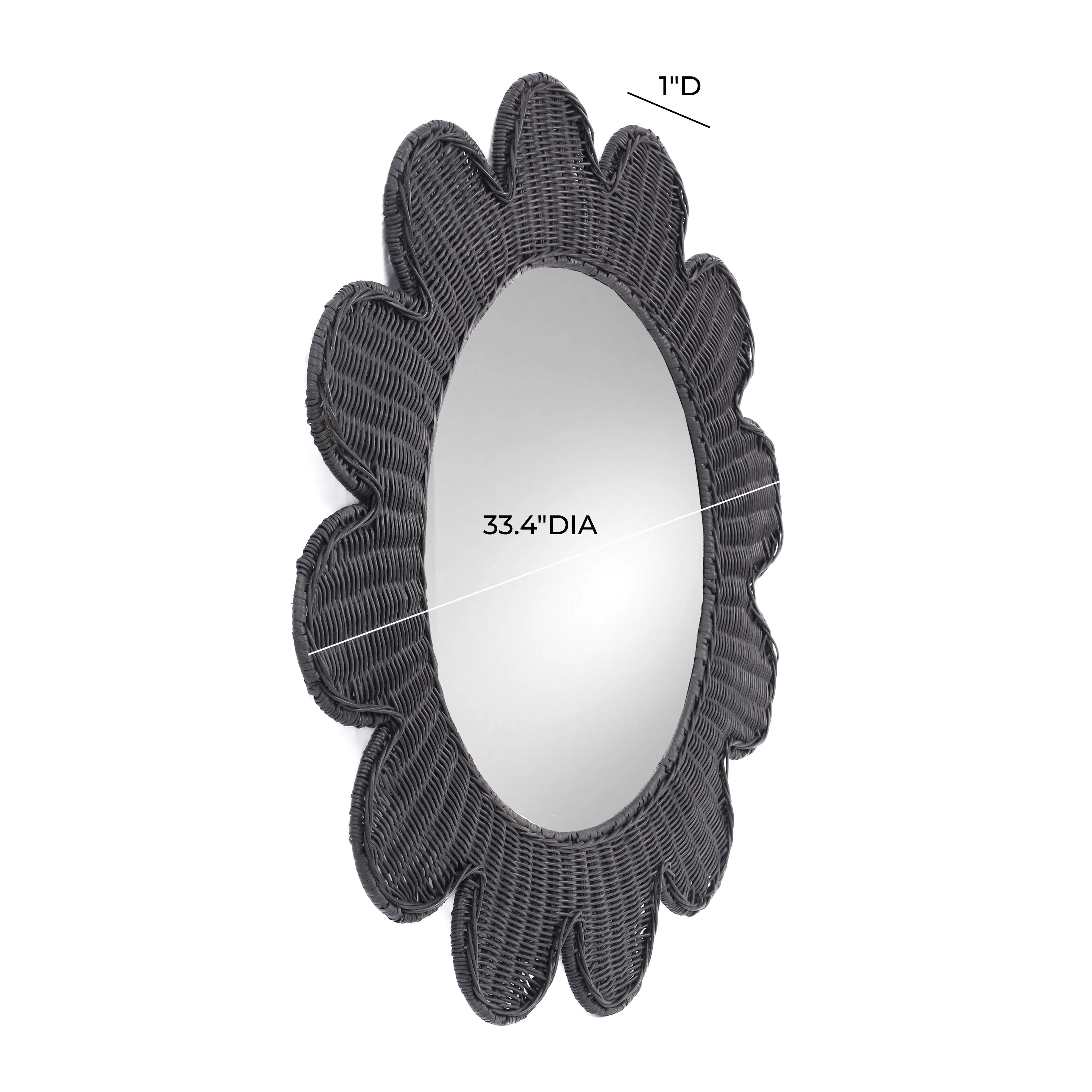 Coralie Rattan Round Mirror - Image 4