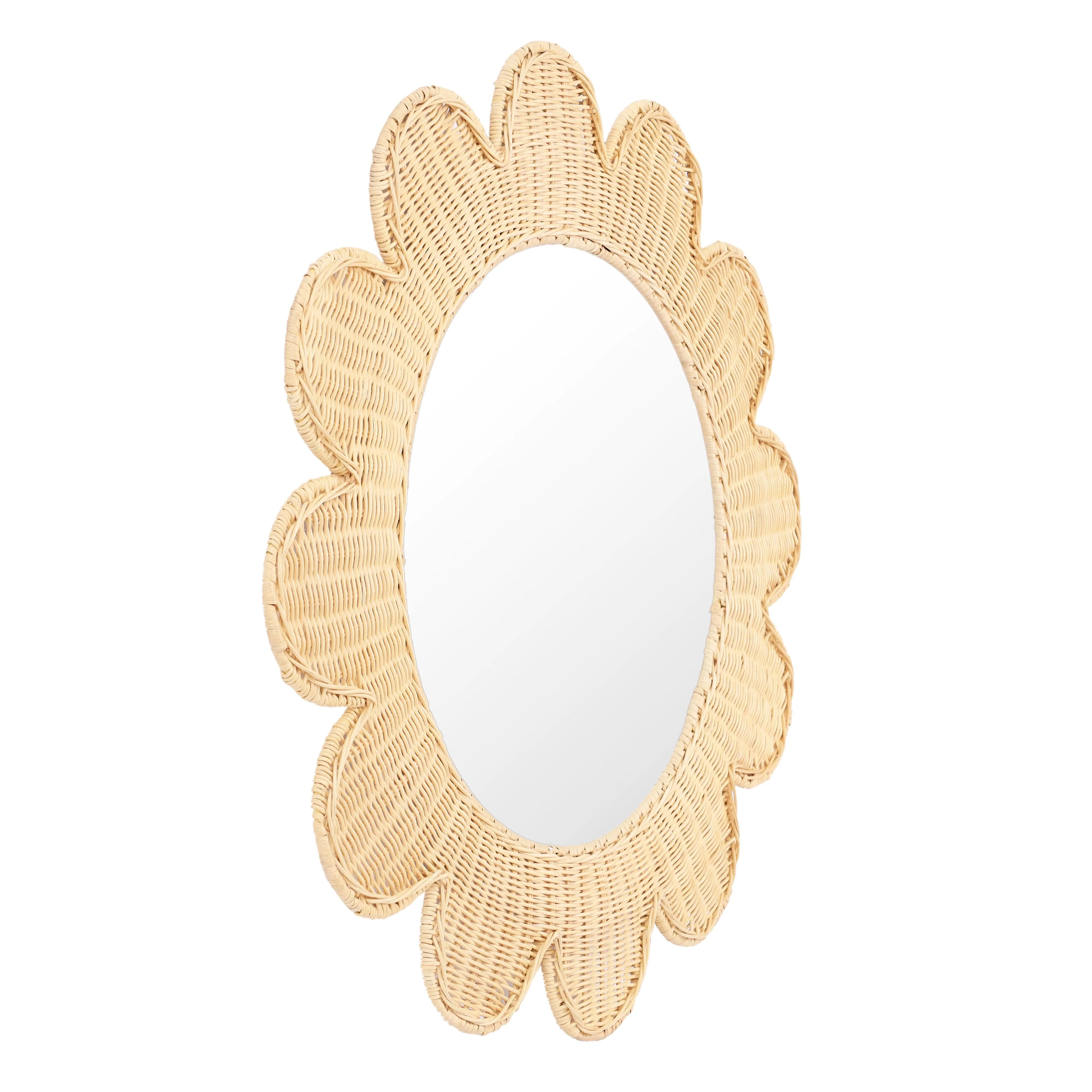 Coralie Rattan Round Mirror - Image 5