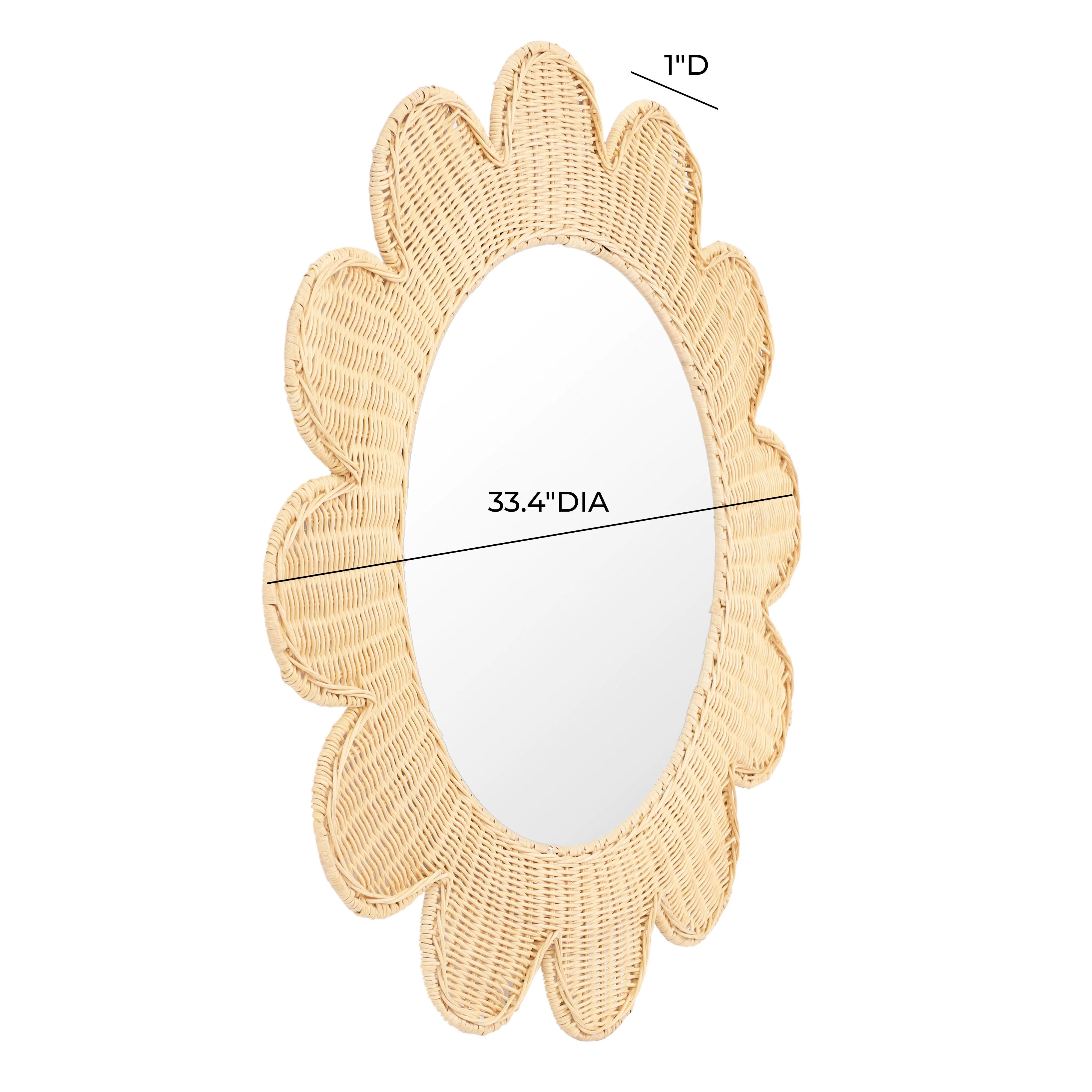 Coralie Rattan Round Mirror - Image 9