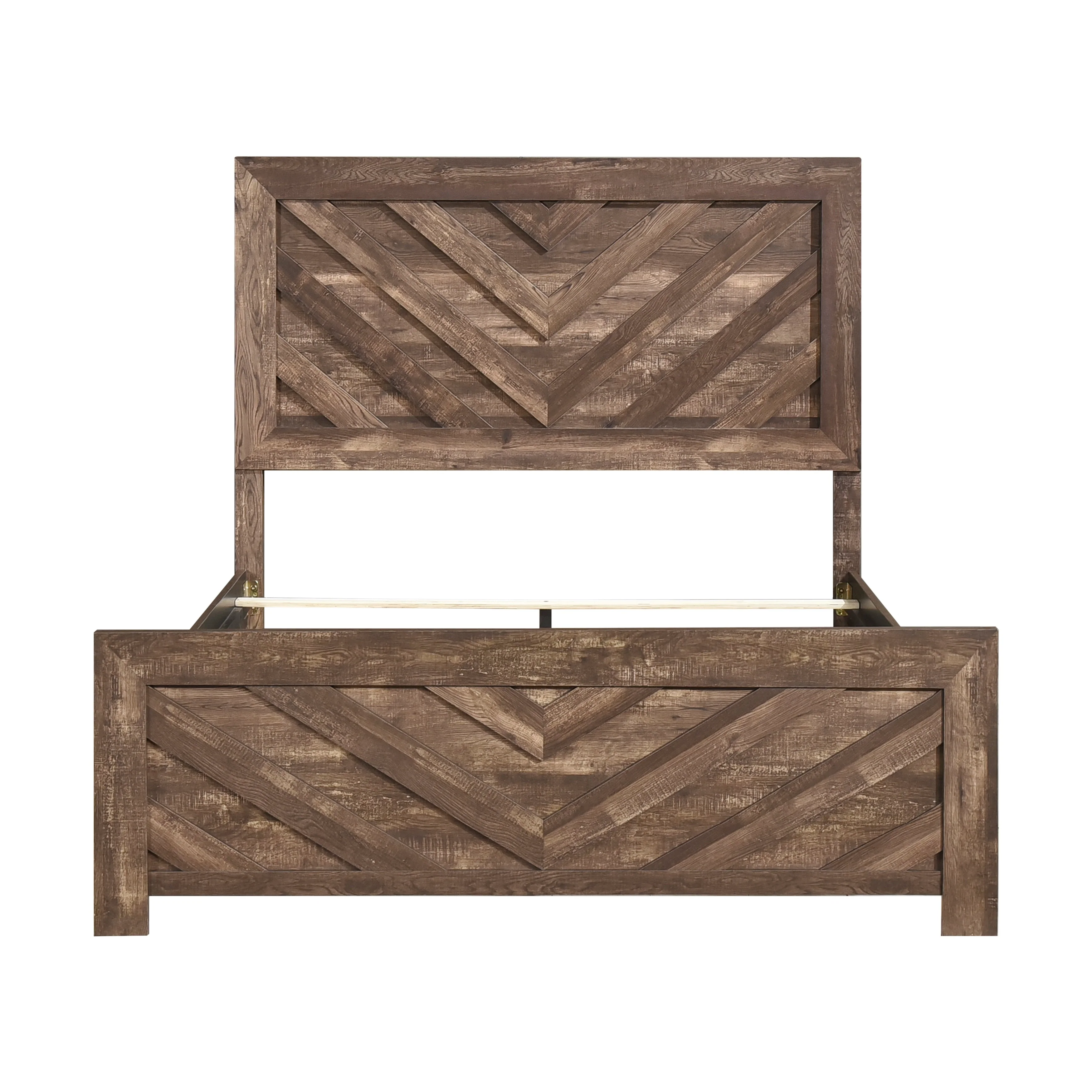 Corbin Brown Crossbuck Eastern King Panel Bed - Image 2