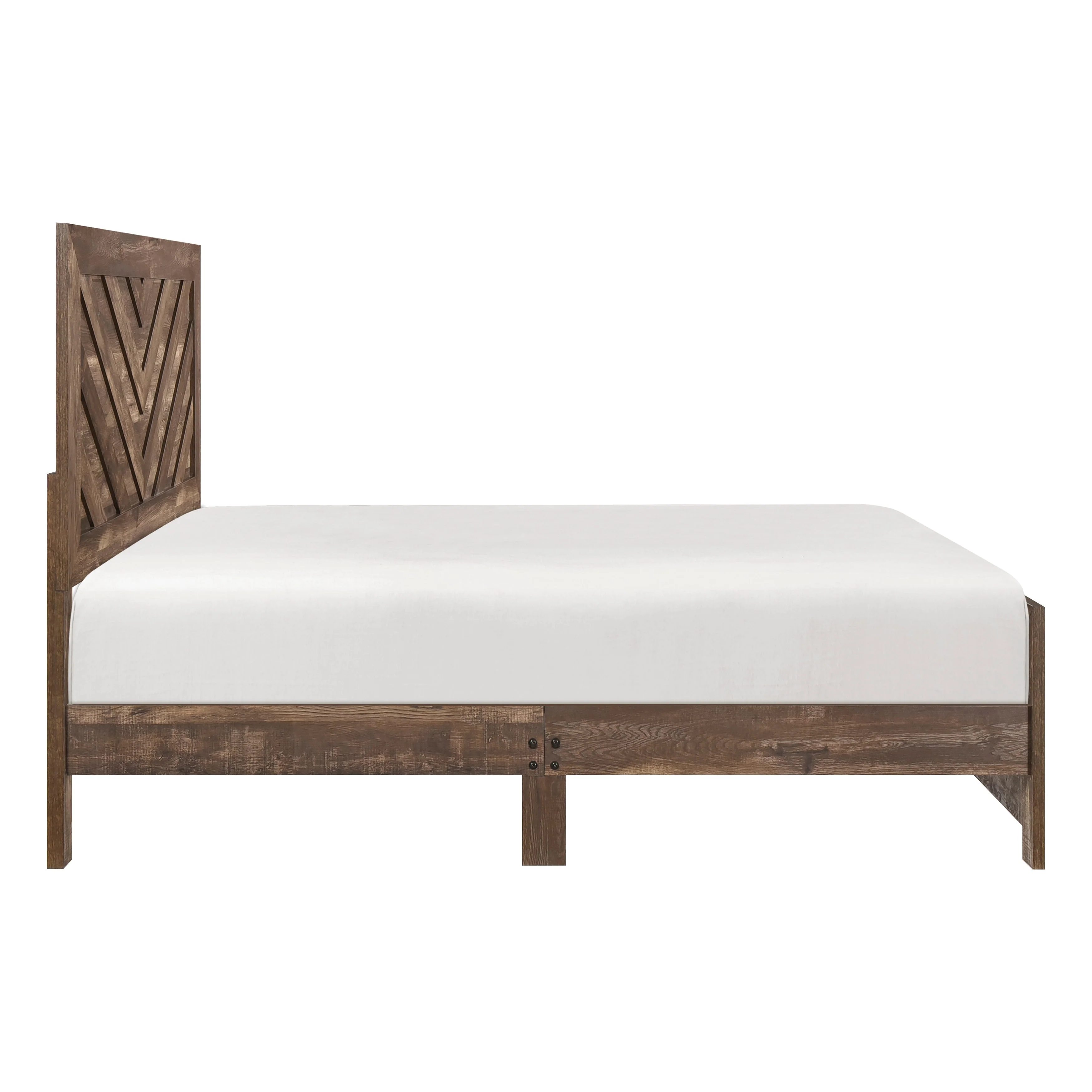 Corbin Brown Crossbuck Eastern King Panel Bed - Image 5