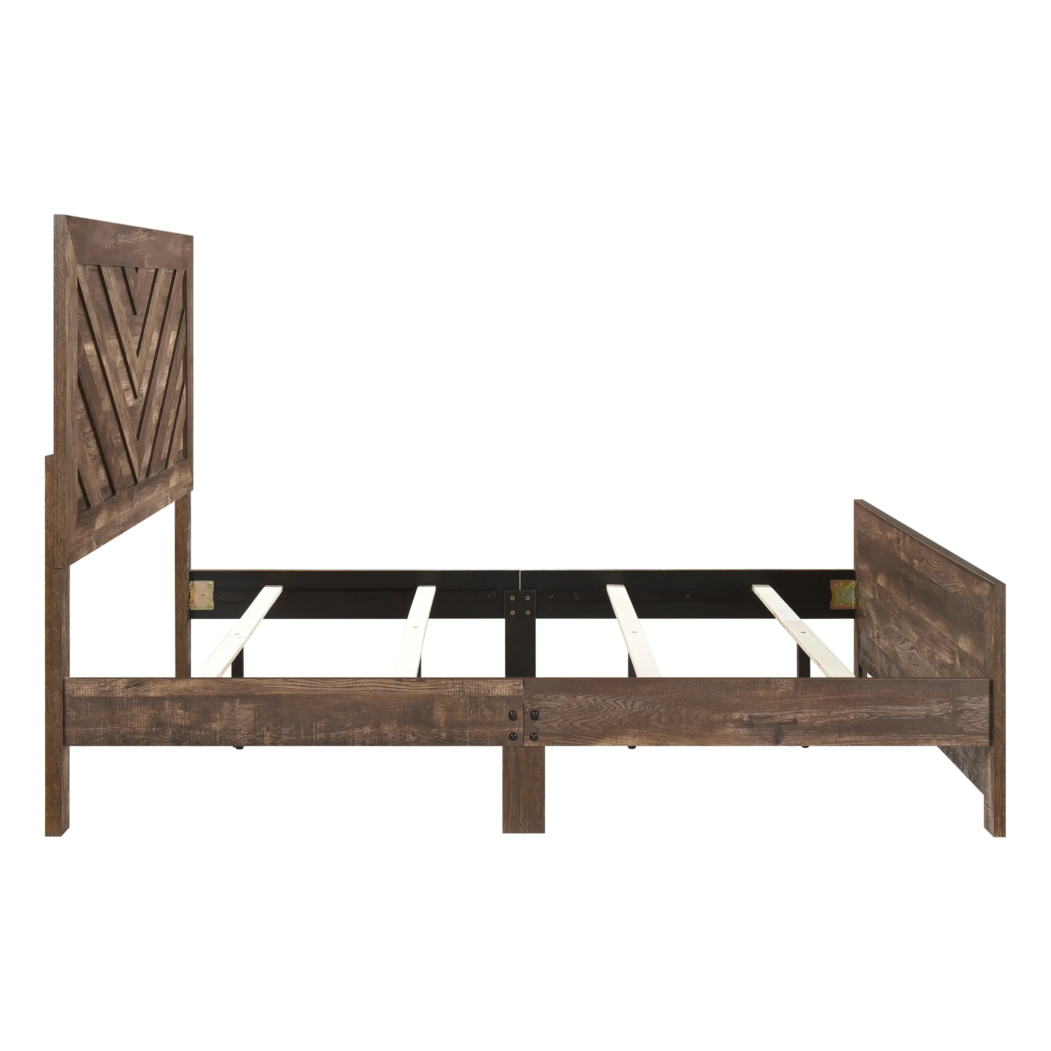 Corbin Brown Crossbuck Queen Panel Bed - Image 5