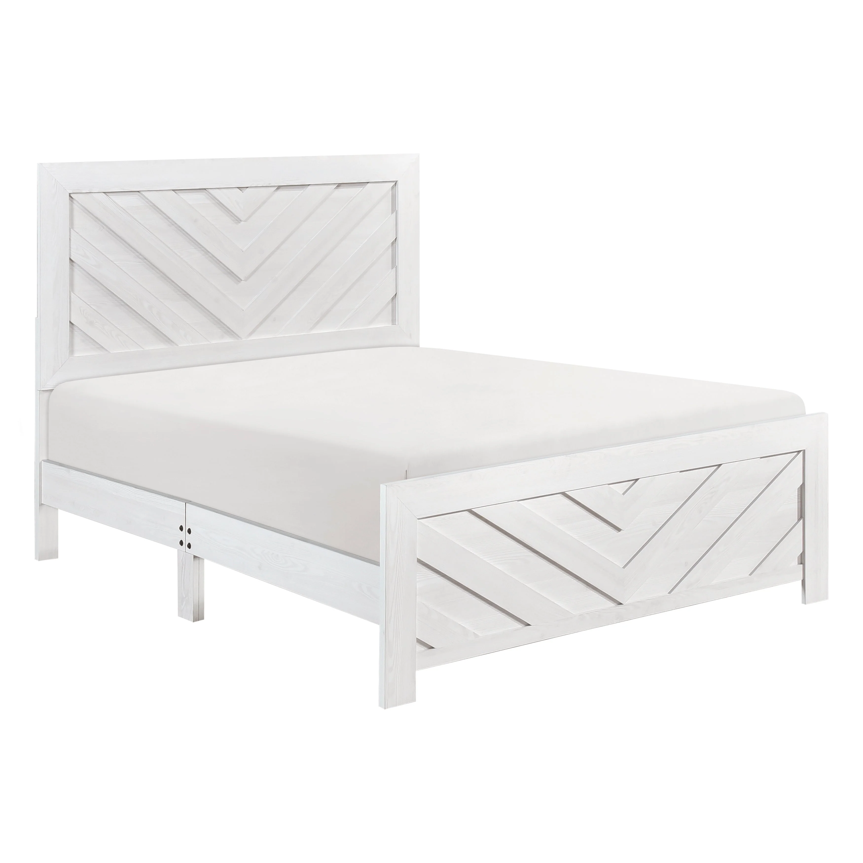 Corbin White Crossbuck Full Panel Bed - Image 3