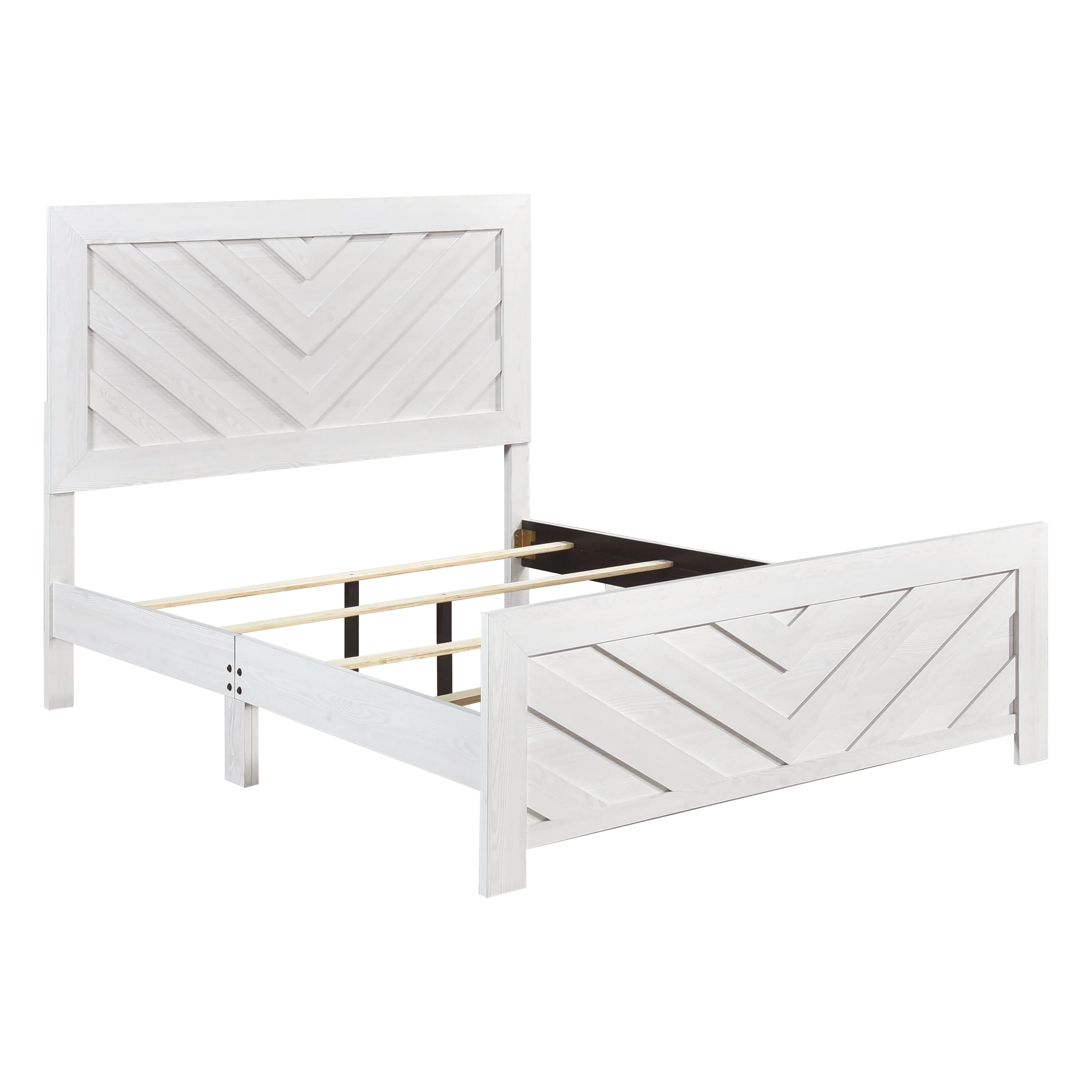 Corbin White Crossbuck Queen Panel Bed - Image 3