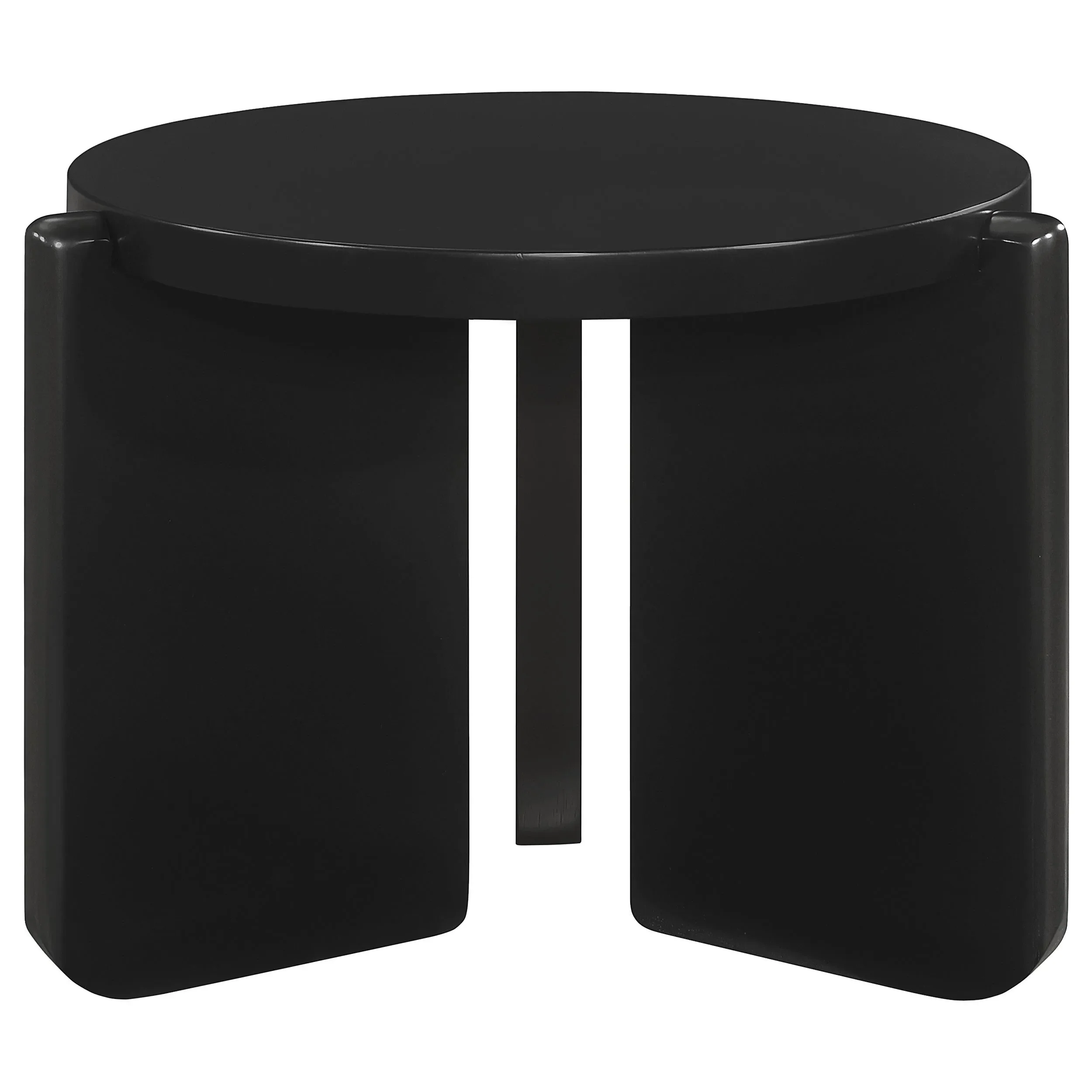 Cordova Black 3-Piece Solid Wood Coffee and End Table Set - Image 4