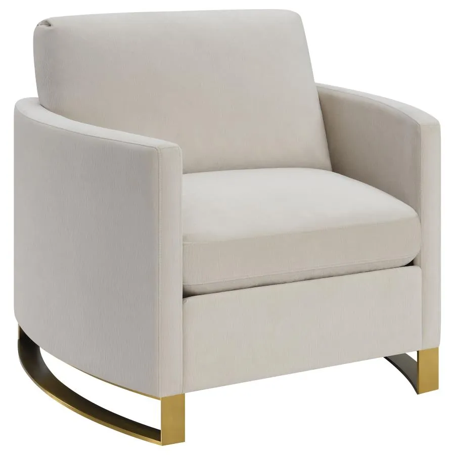 Corliss Beige 3-piece Upholstered Arched Arm Sofa Set - Image 3