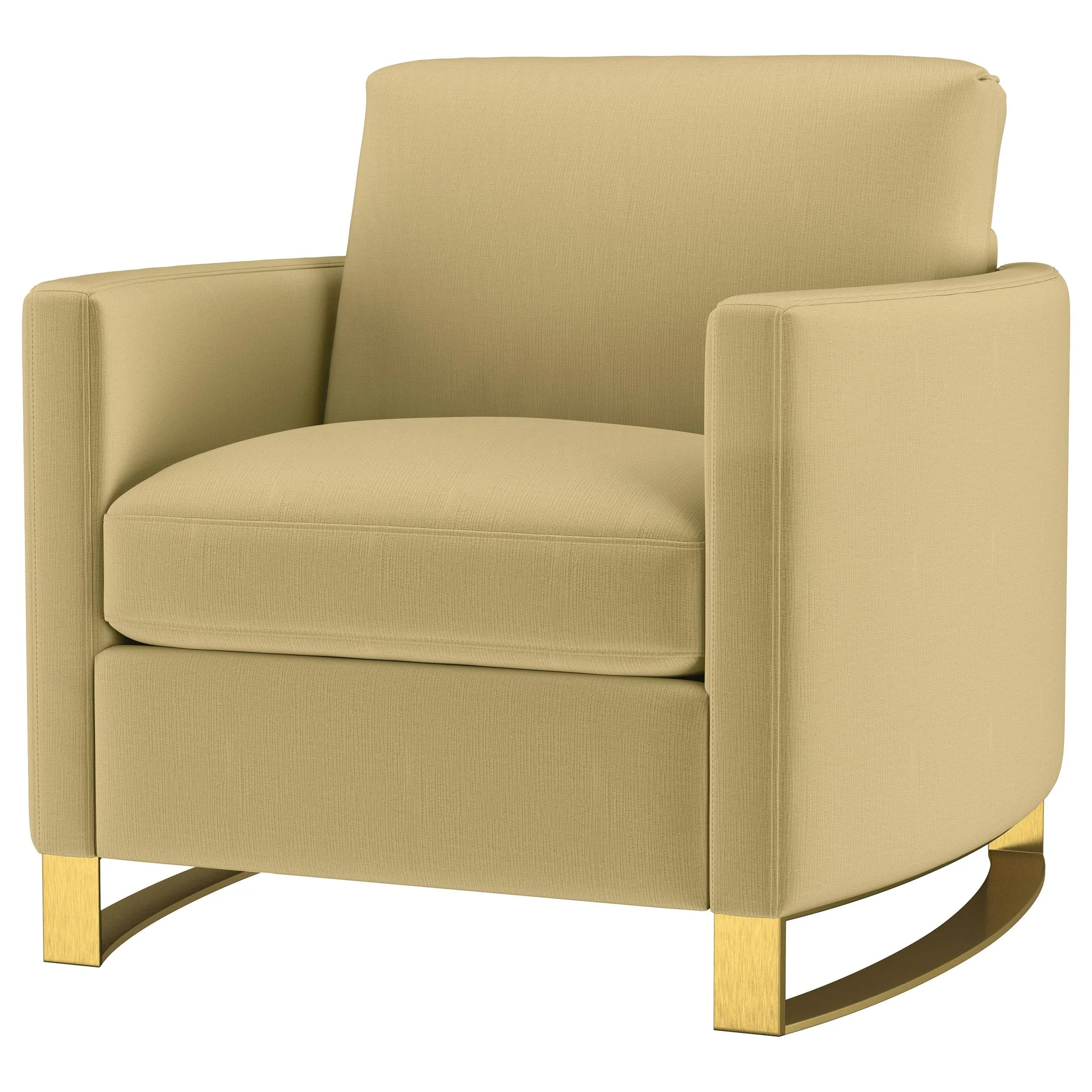 Corliss Camel Velvet Curved Track Arm Chair - Image 4