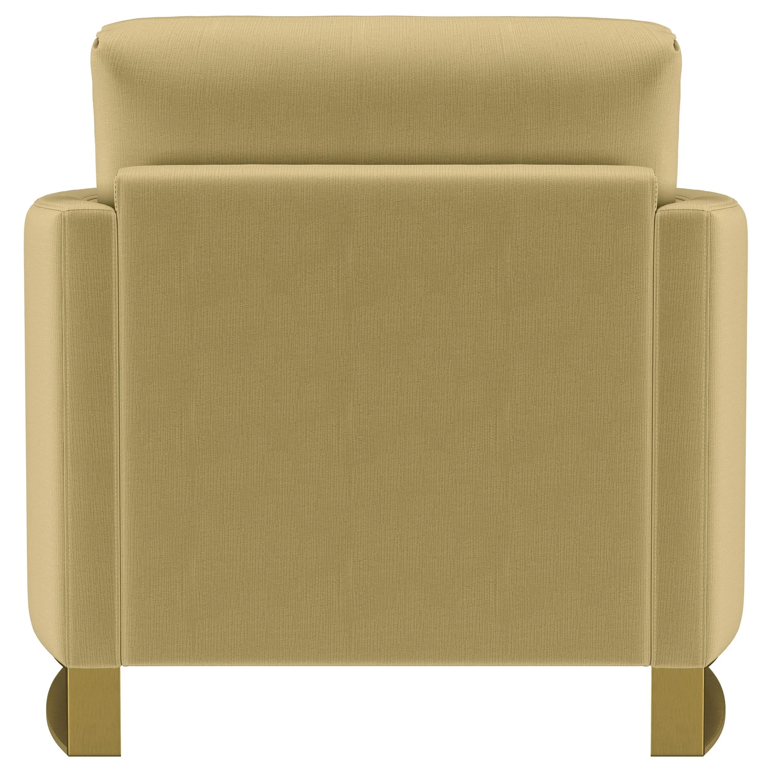 Corliss Camel Velvet Curved Track Arm Chair - Image 7