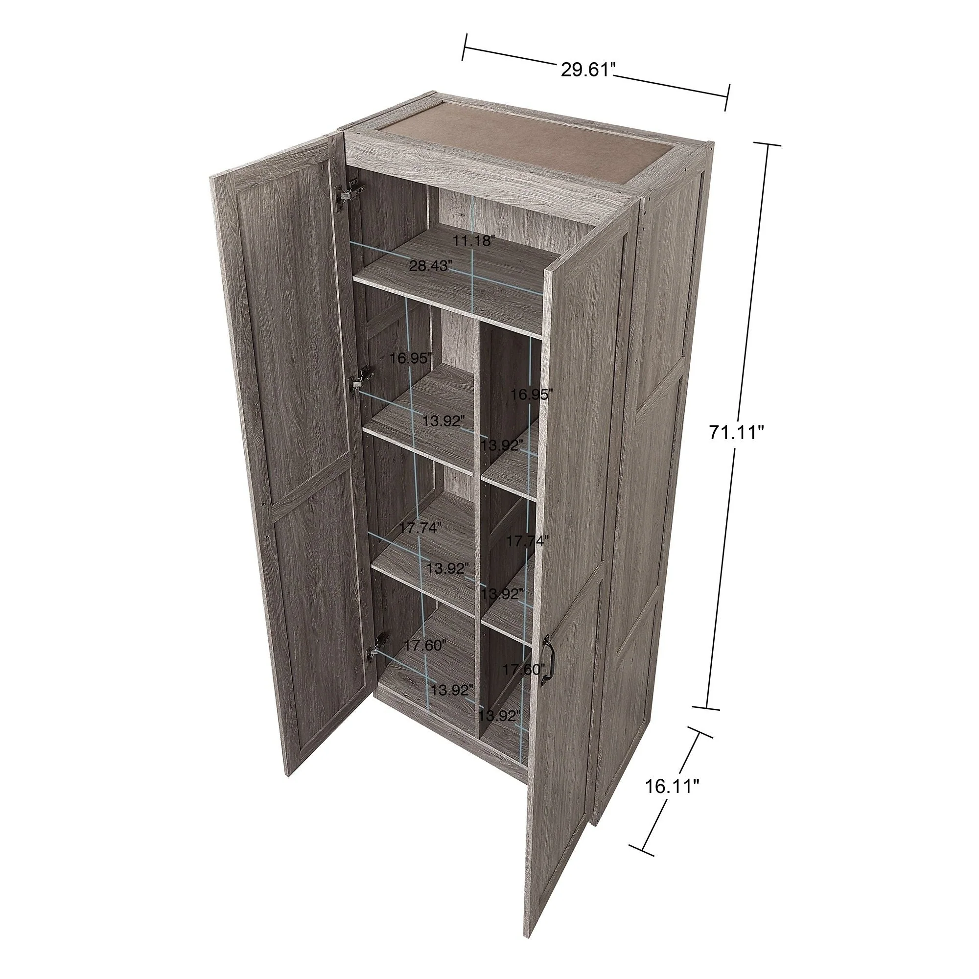 Cornelia Storage Closet 1.0 in Grey (set of 2) - Image 3