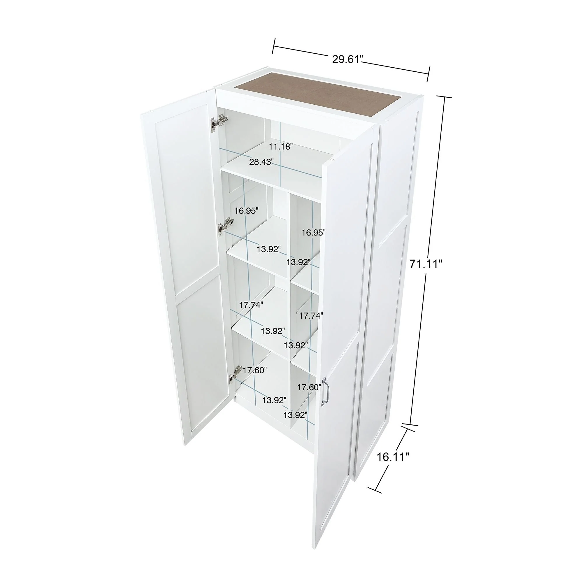 Cornelia Storage Closet 1.0 in White - Image 3