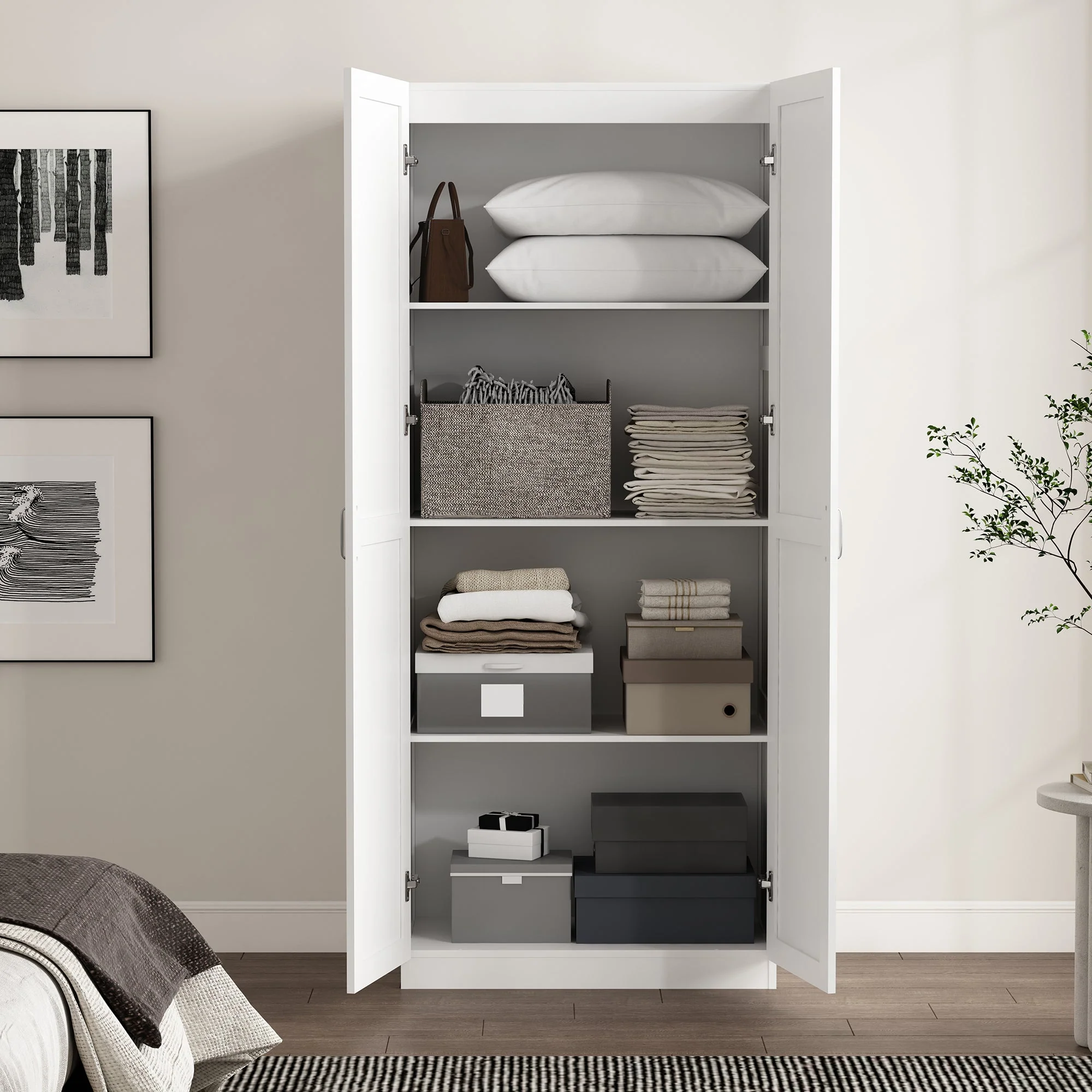 Cornelia Storage Closet 2.0 in White - Image 5