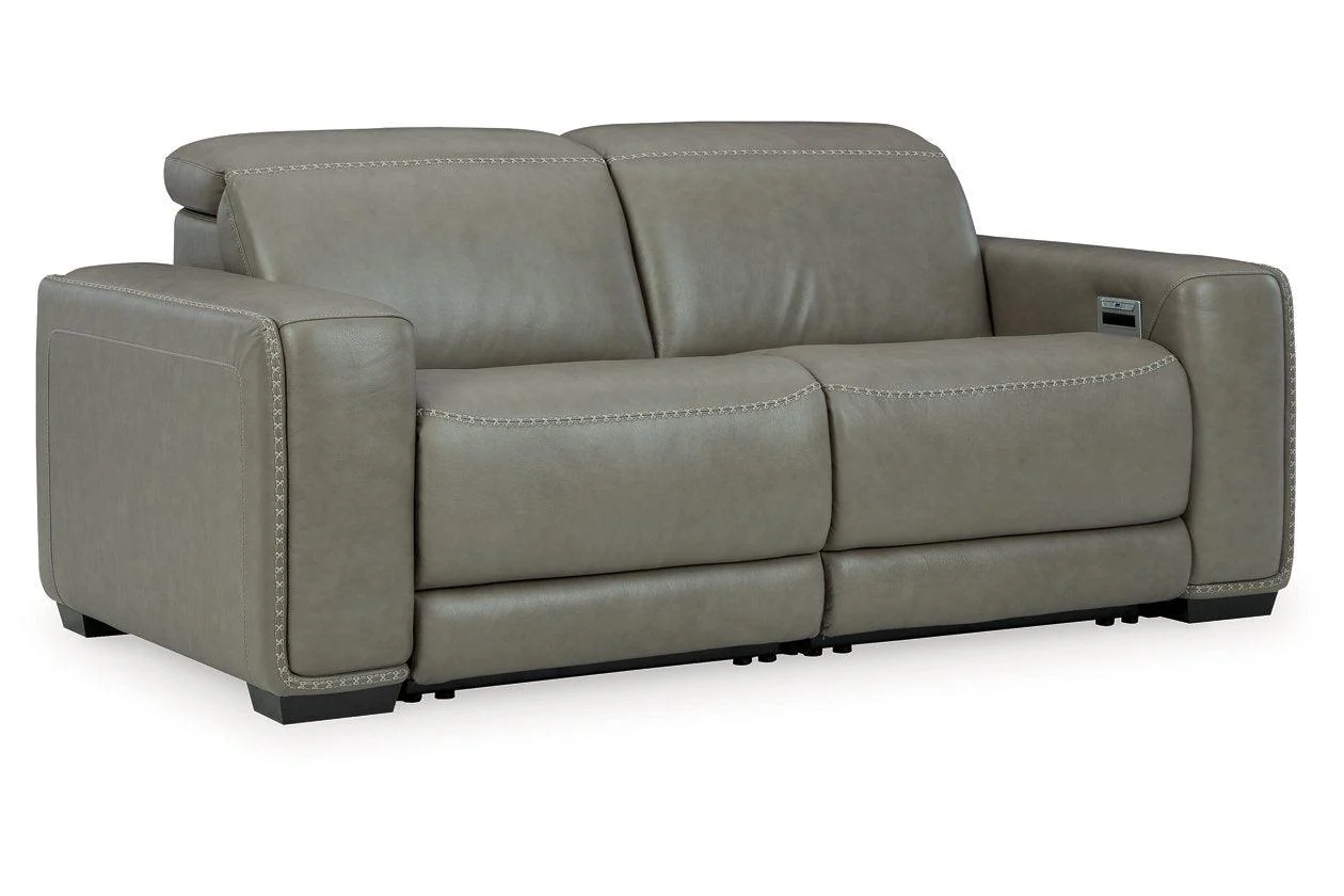 Correze Gray 2-Piece Power Reclining Sectional Loveseat - Image 6