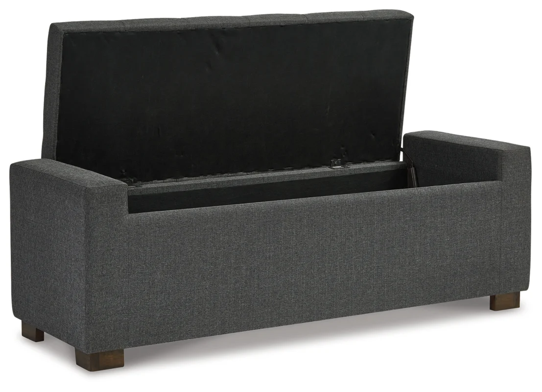 Cortwell Gray Storage Bench - Image 5