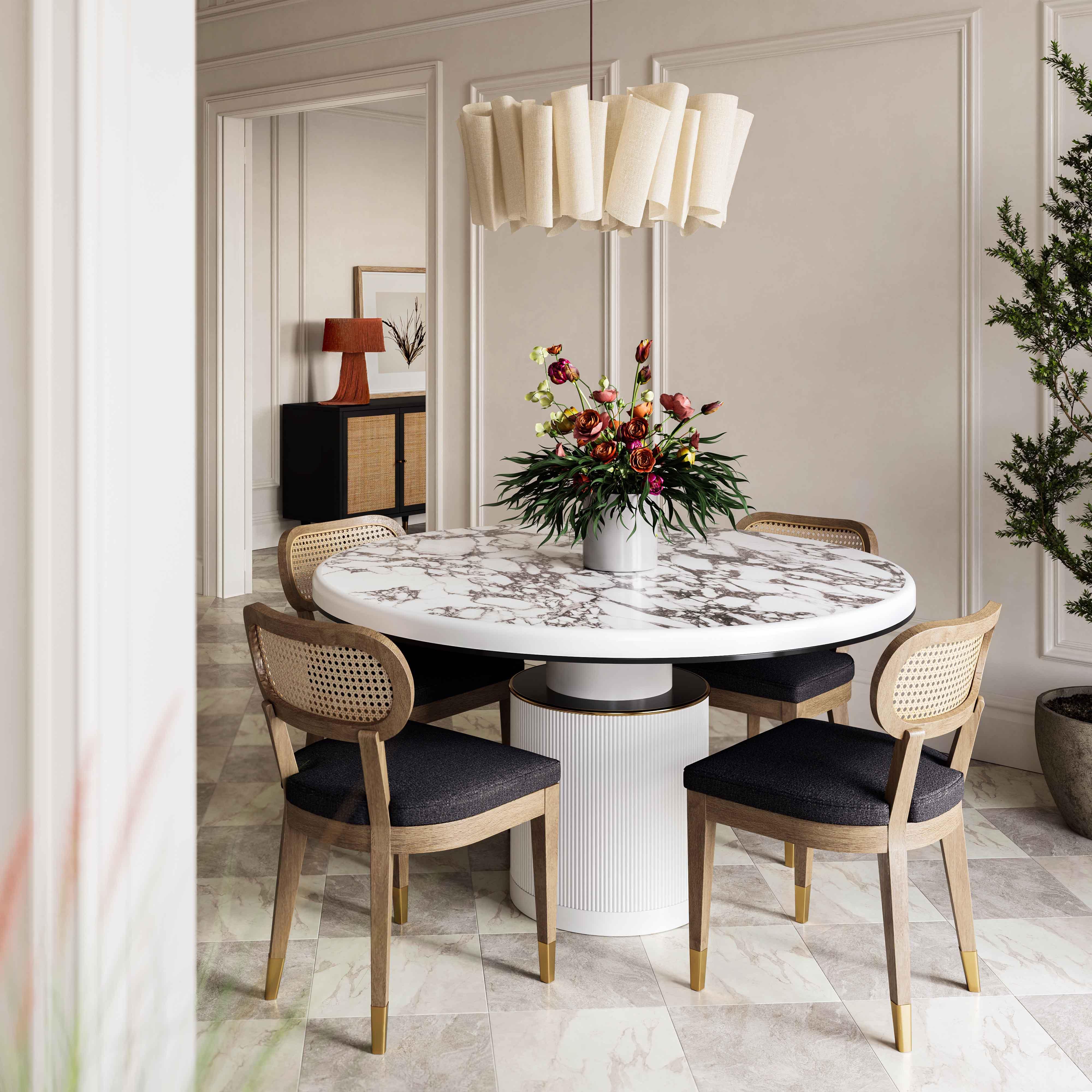 Cosette Performance Linen Dining Chair - Image 9
