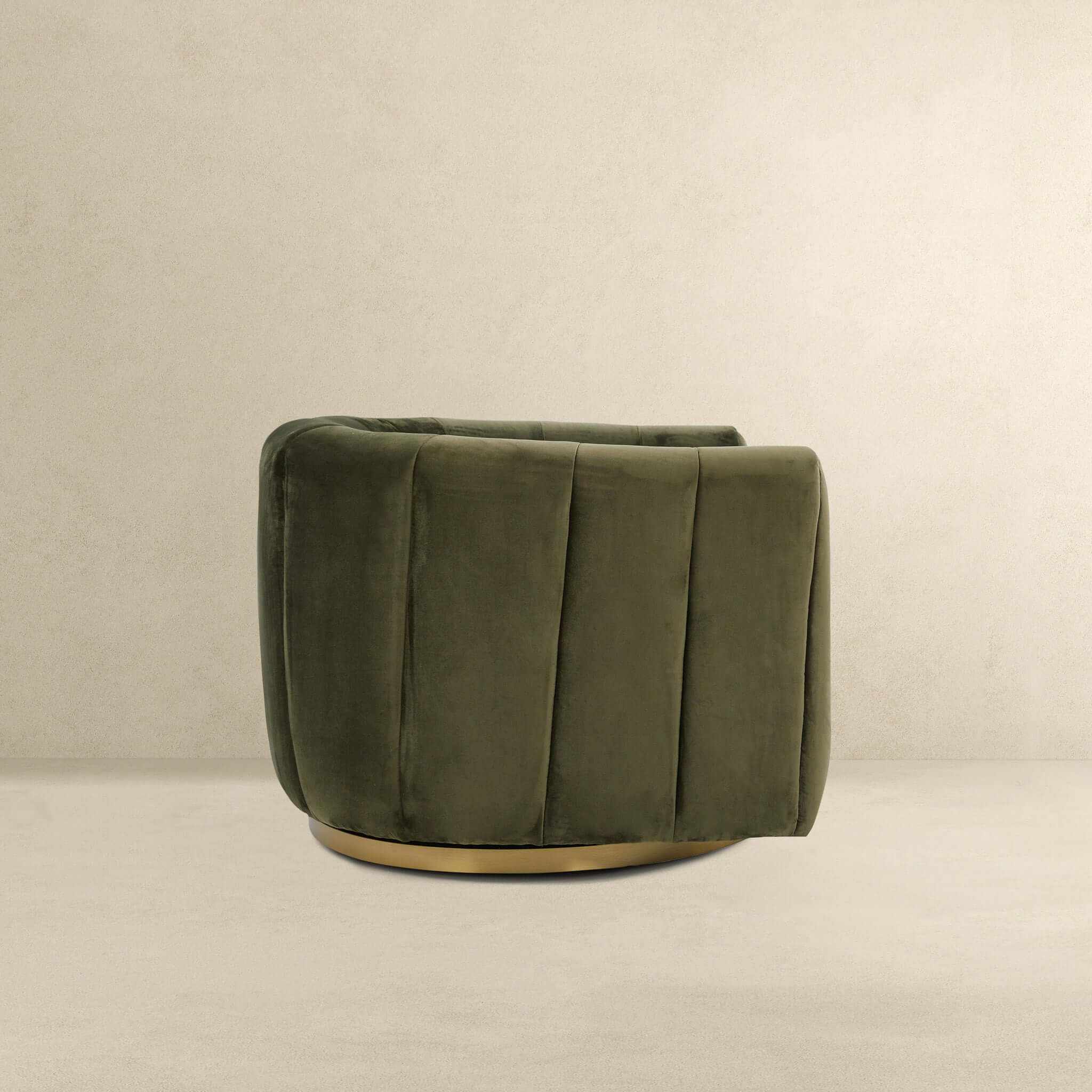 Cosey Green Velvet Swivel Chair - Image 3