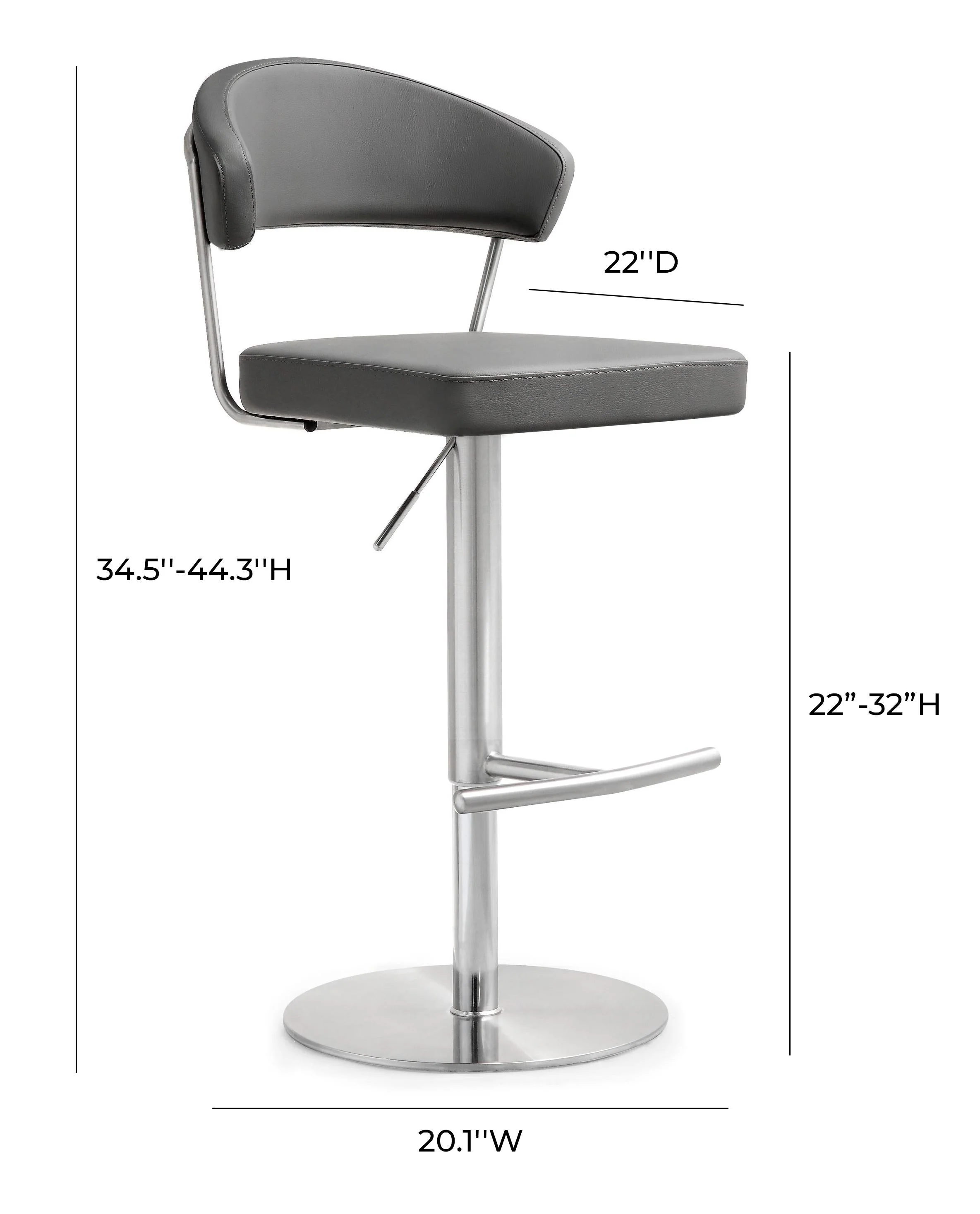 Cosmo Performance Vegan Leather Adjustable Stool - Image 17